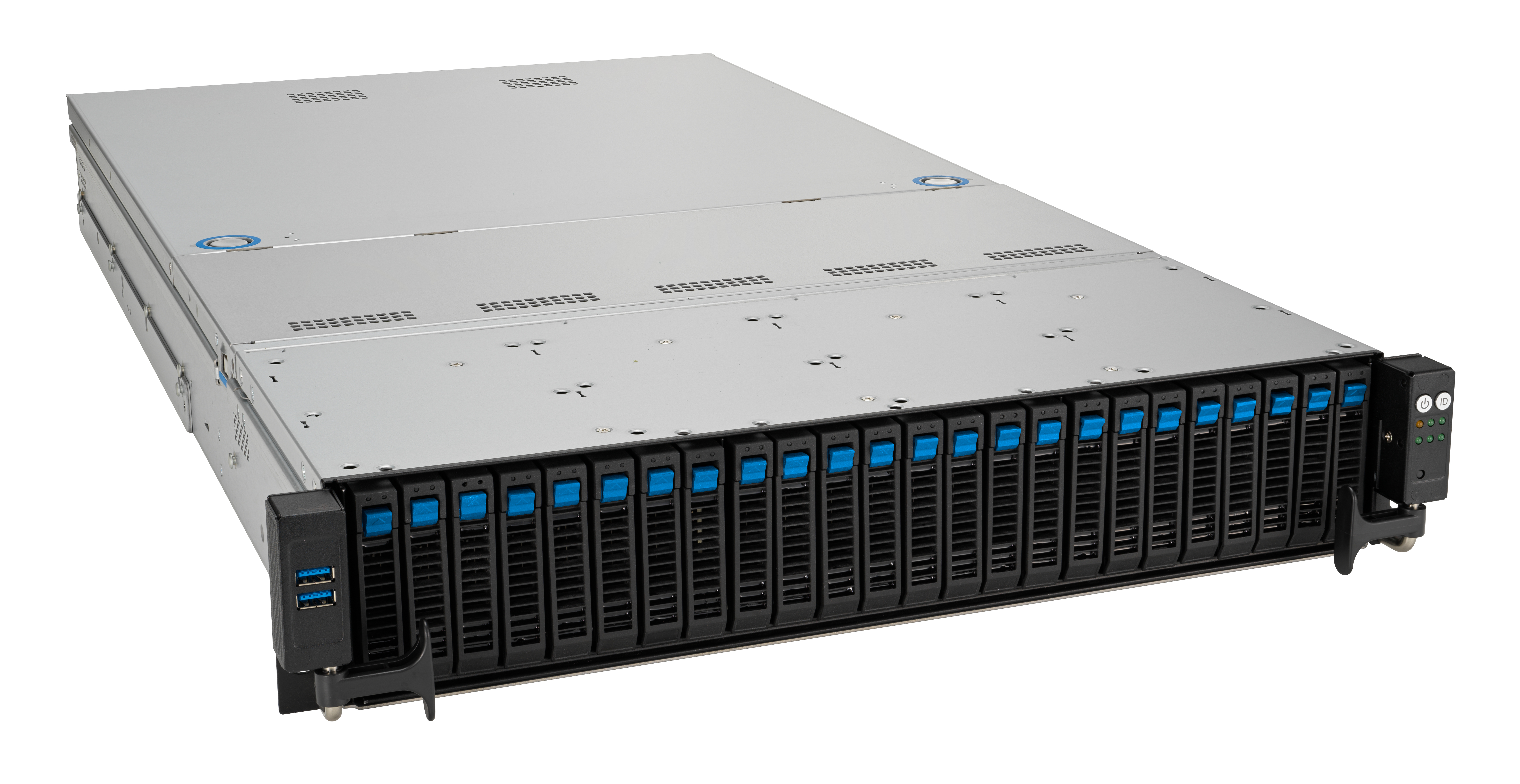 ASUS RS520A-E12-RS24U Socket SP5 Stativ (2U) Grå
