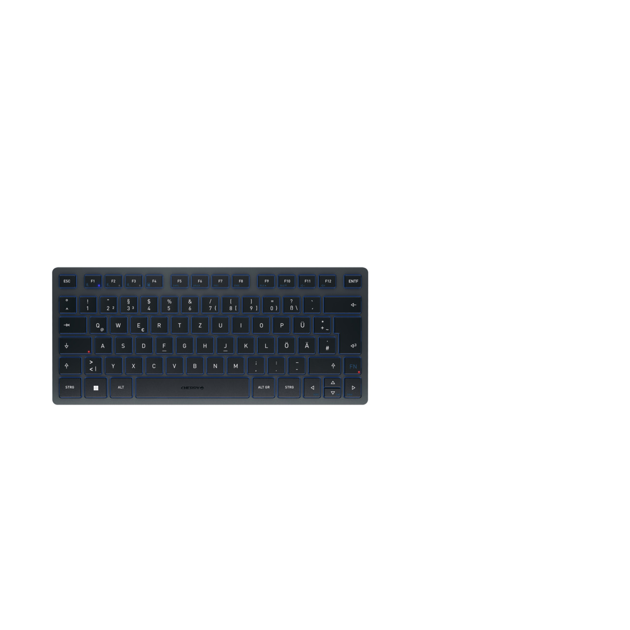 CHERRY KW 7100 MINI BT tastatur Universel Bluetooth QWERTZ Tysk Blå