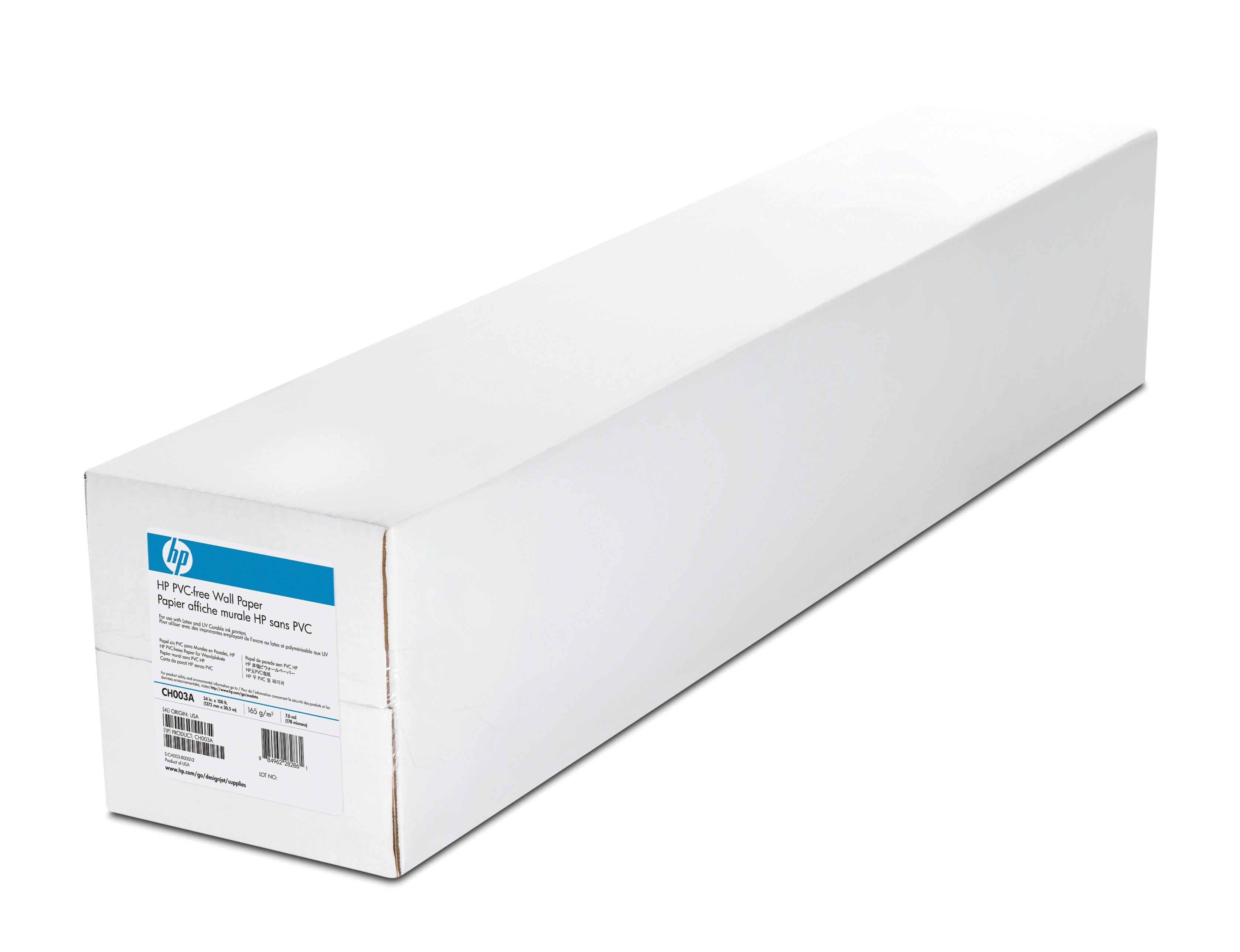 HP PVC-free Wall Paper 1372 mm x 30.5 m (54 in x 100 ft) storformat medie