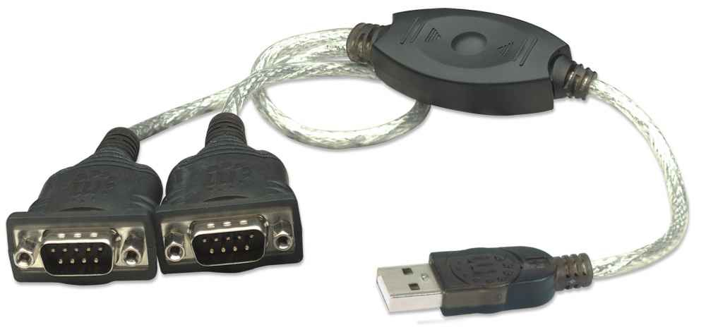 Manhattan 174947 serielkabel Sort 0,45 m USB A DB9