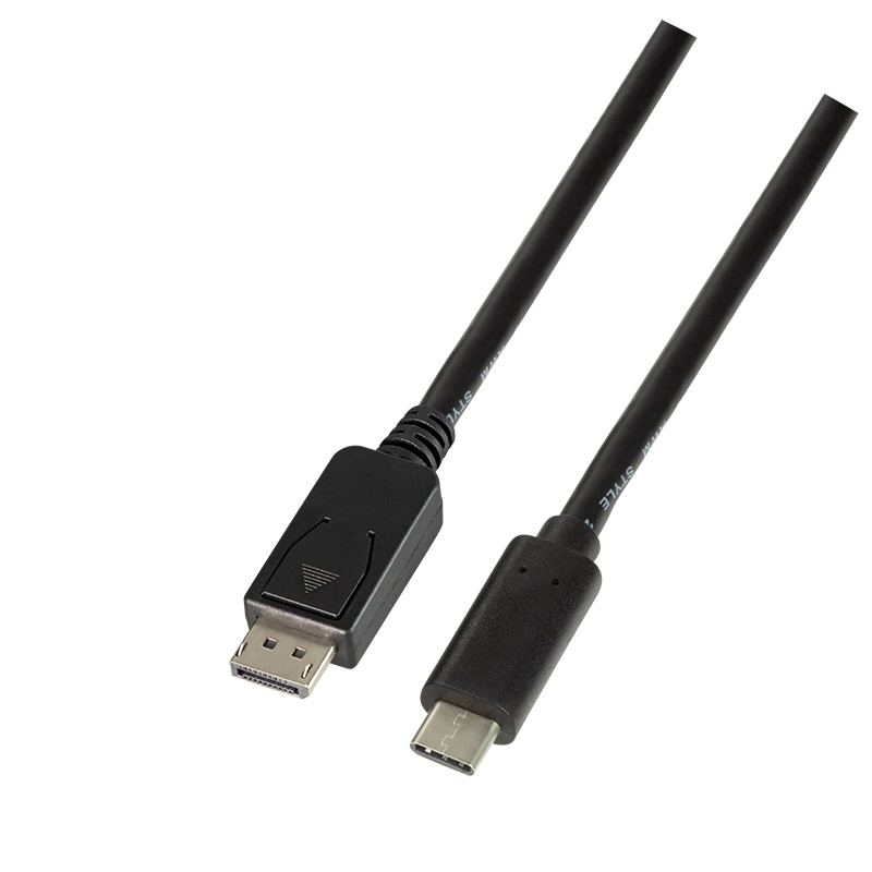 LogiLink UA0335 videokabel adapter 1,8 m USB Type-C DisplayPort Sort