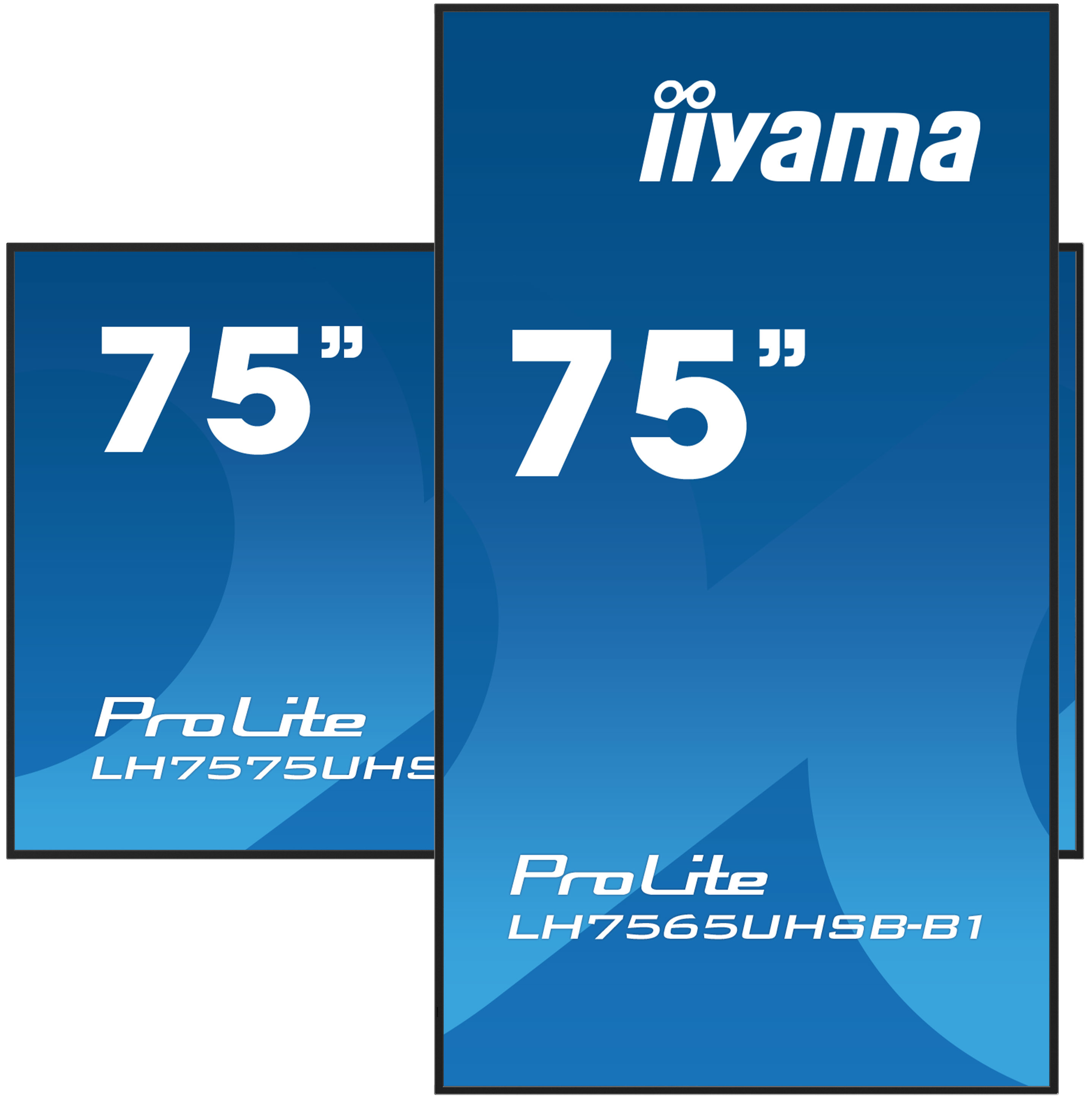 iiyama LH7565UHSB-B1 skilte display Kiosk design 189,2 cm (74.5") LED Wi-Fi 800 cd/m² 4K Ultra HD Sort Indbygget processer Android 11 24/7