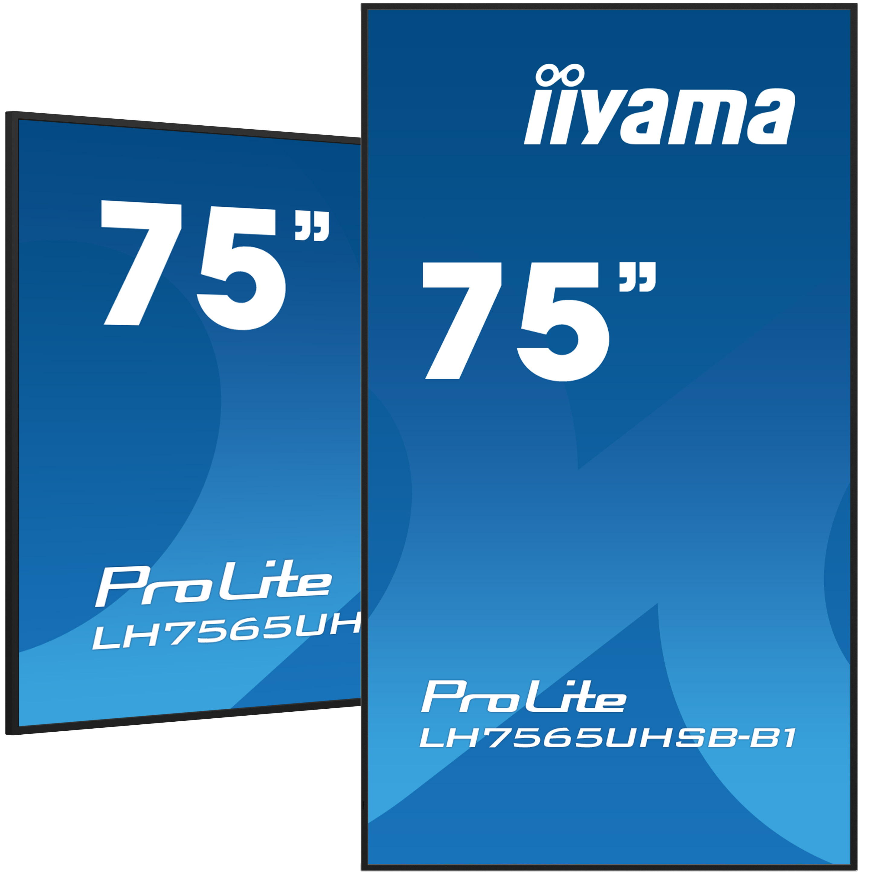 iiyama LH7565UHSB-B1 skilte display Kiosk design 189,2 cm (74.5") LED Wi-Fi 800 cd/m² 4K Ultra HD Sort Indbygget processer Android 11 24/7