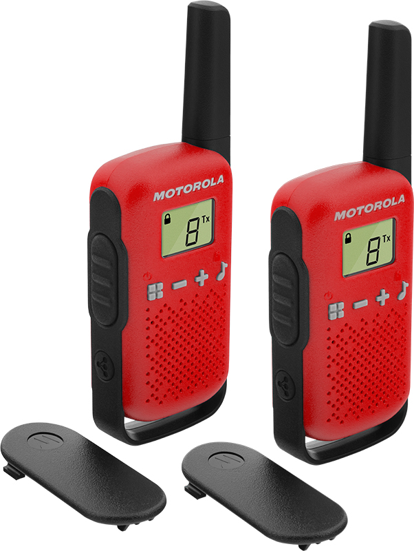 Motorola TALKABOUT T42 to-vejs radio 16 kanaler Sort, Rød