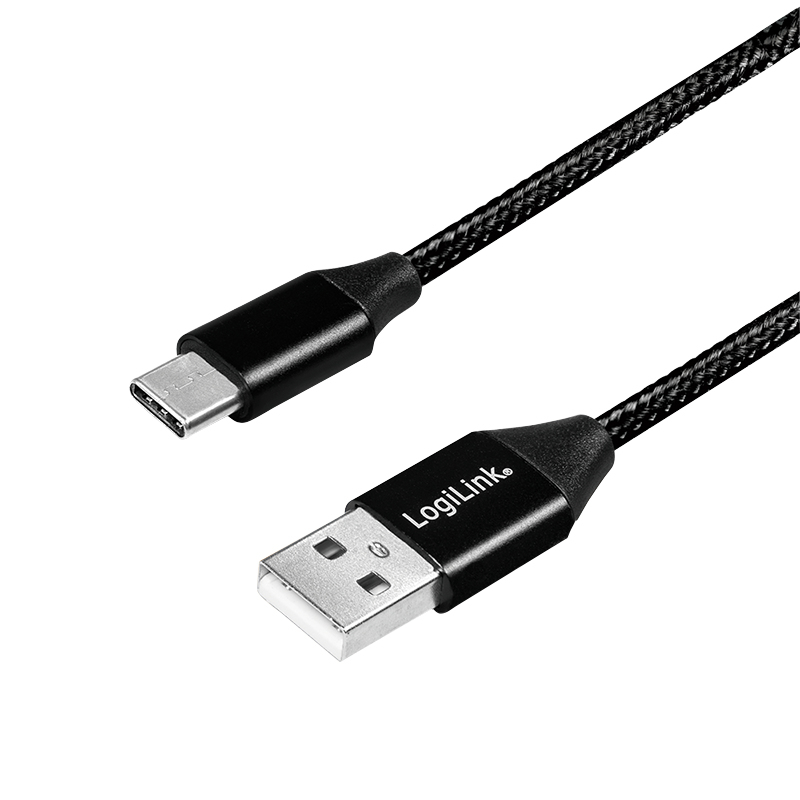 LogiLink CU0139 USB-kabel USB 2.0 0,3 m USB A USB C 0,48 Gbit/sek. Sort