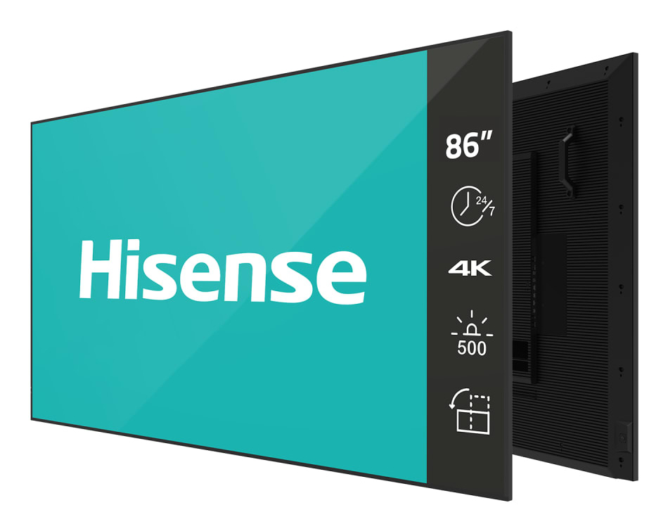 Hisense 86DM66D skilte display Digital A-tavle 2,18 m (86") Wi-Fi 500 cd/m² Fuld HD Sort Android 11 24/7
