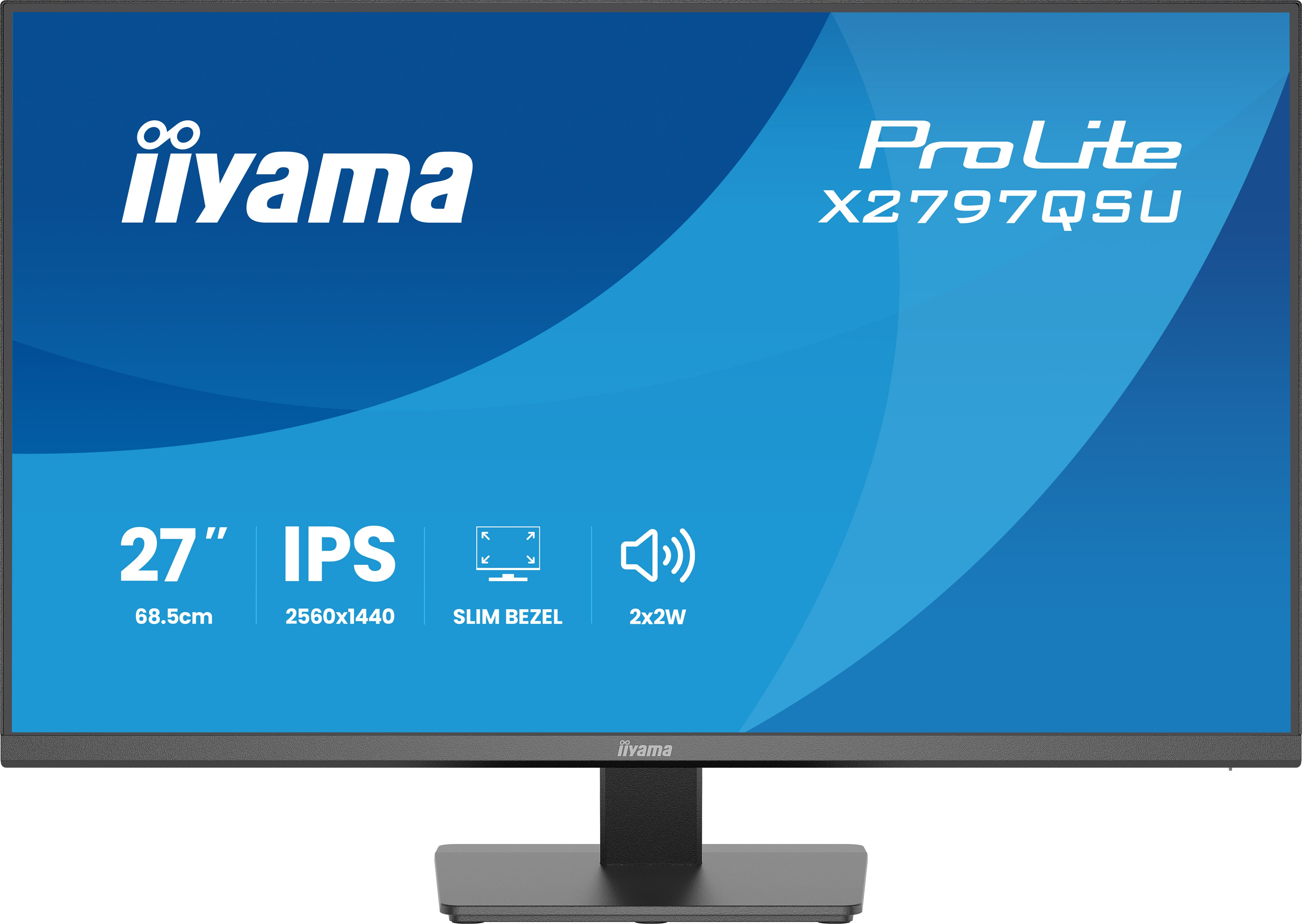 iiyama ProLite X2797QSU-B1 computerskærm 68,6 cm (27") 2560 x 1440 pixel Quad HD LED Sort