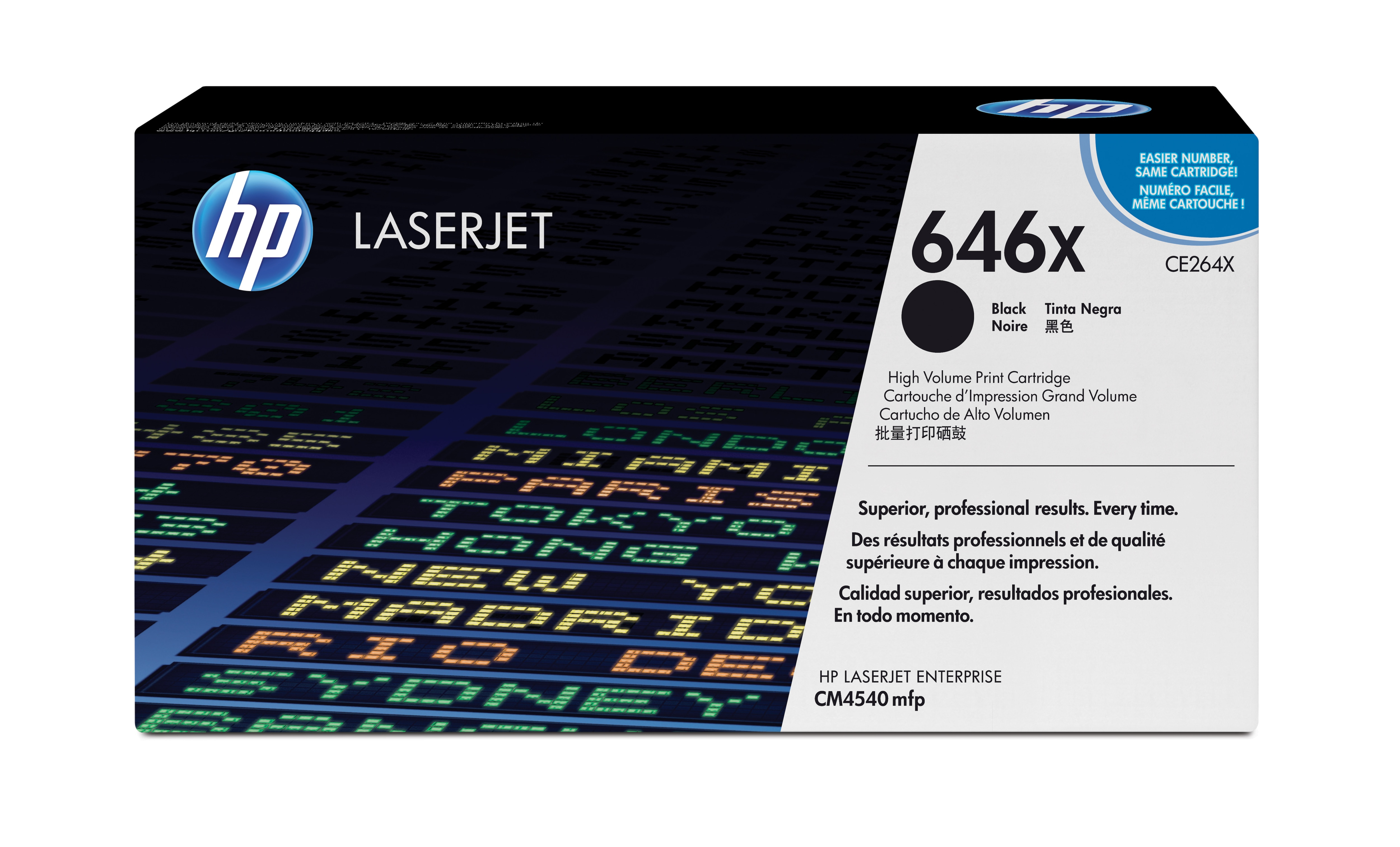 HP Original 646X LaserJet-tonerpatron med høj kapacitet, sort