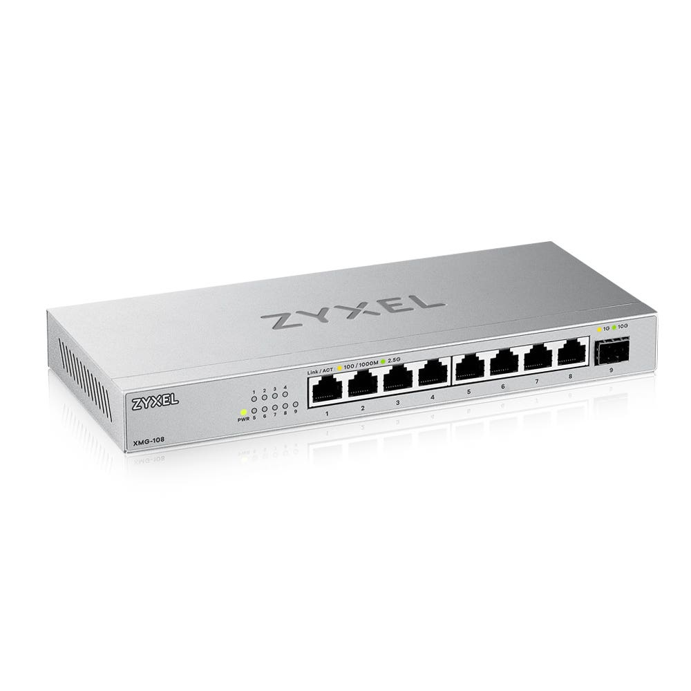 Zyxel XMG-108 Ikke administreret 2.5G Ethernet (100/1000/2500) Sølv