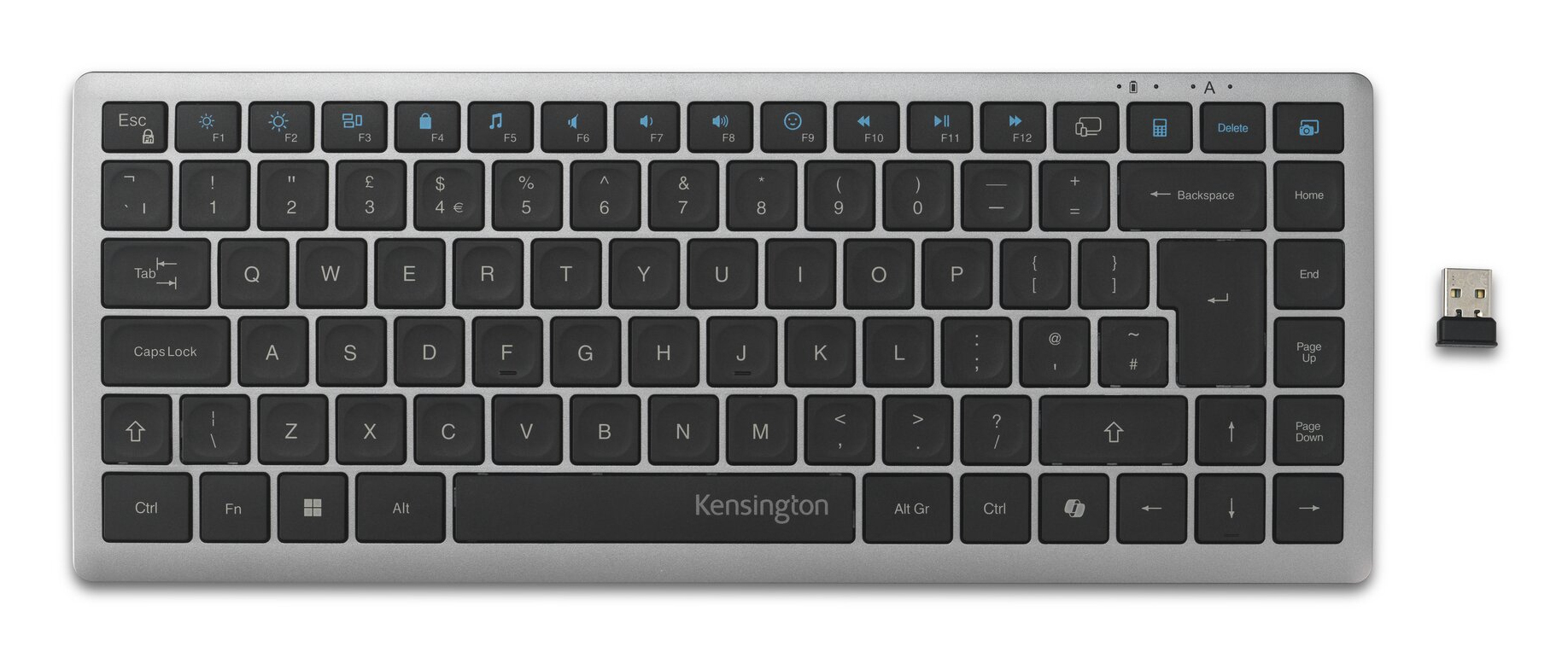 Kensington K75409WW tastatur Hjemme/kontor RF trådløs + Bluetooth QWERTY Grå