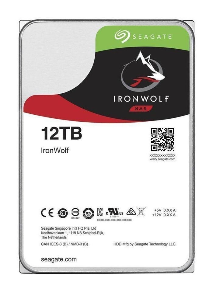 Seagate NAS HDD IronWolf harddisk 12 TB 7200 rpm 256 MB 3.5" Serial ATA III