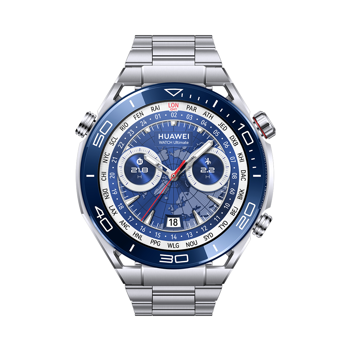 Huawei WATCH Ultimate 3,81 cm (1.5") LTPO 48 mm Hybrid 466 x 466 pixel Rustfrit stål GPS (satellit)