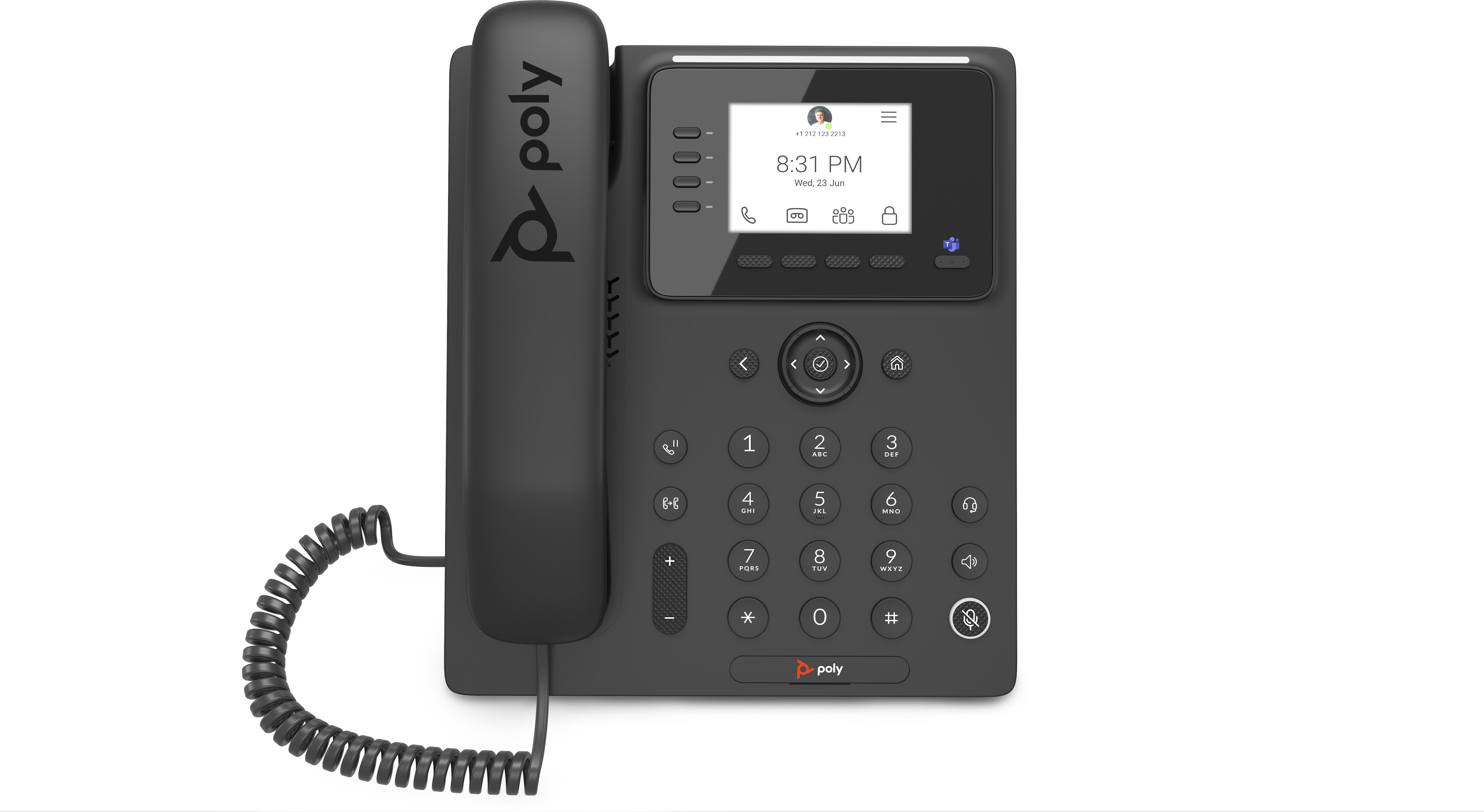 POLY CCX 350 Business Media Phone til Microsoft Teams og PoE-aktiveret
