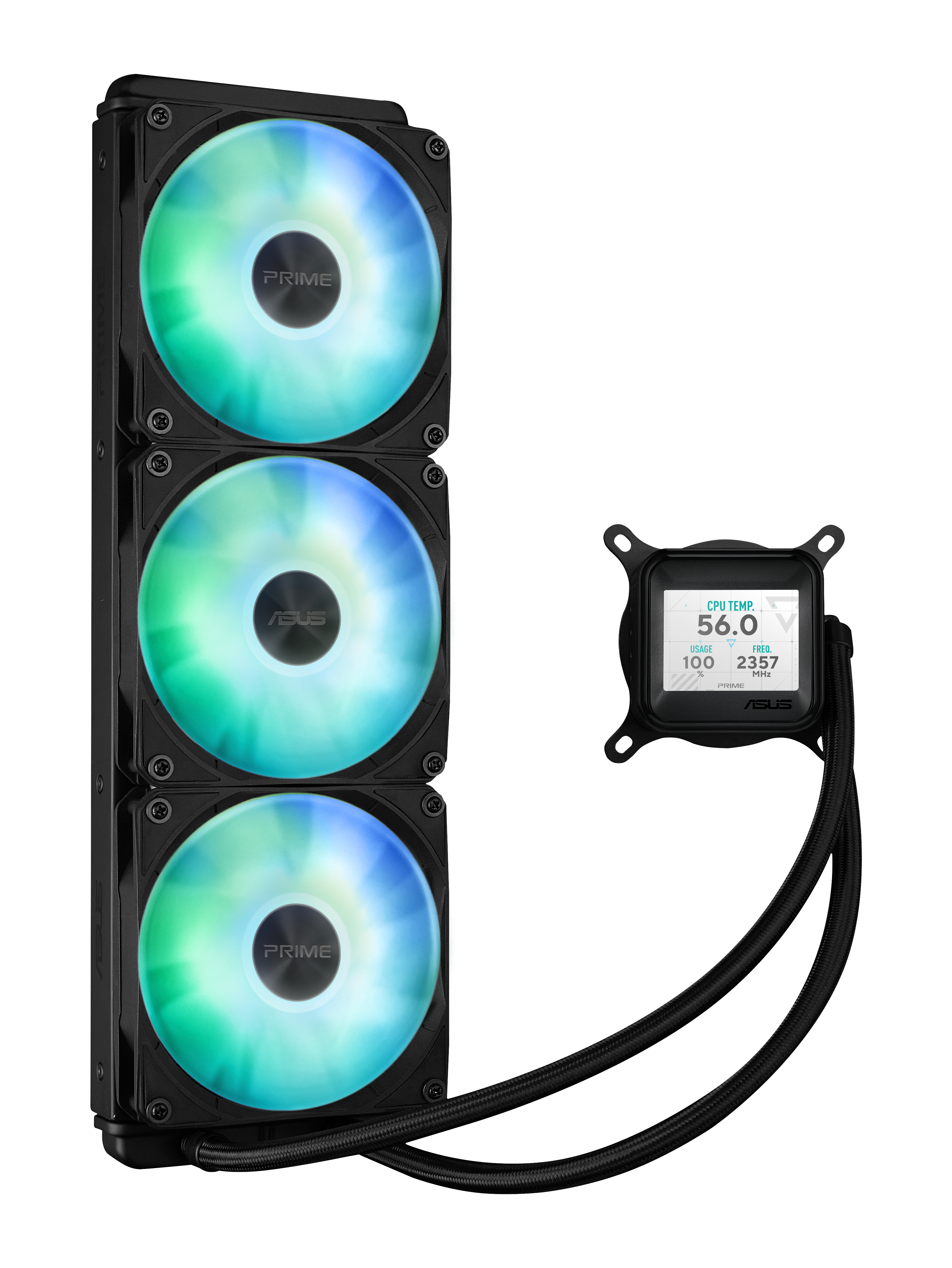 ASUS Prime LC 360 ARGB LCD Processor Alt-i-en væskekøler 12 cm Sort