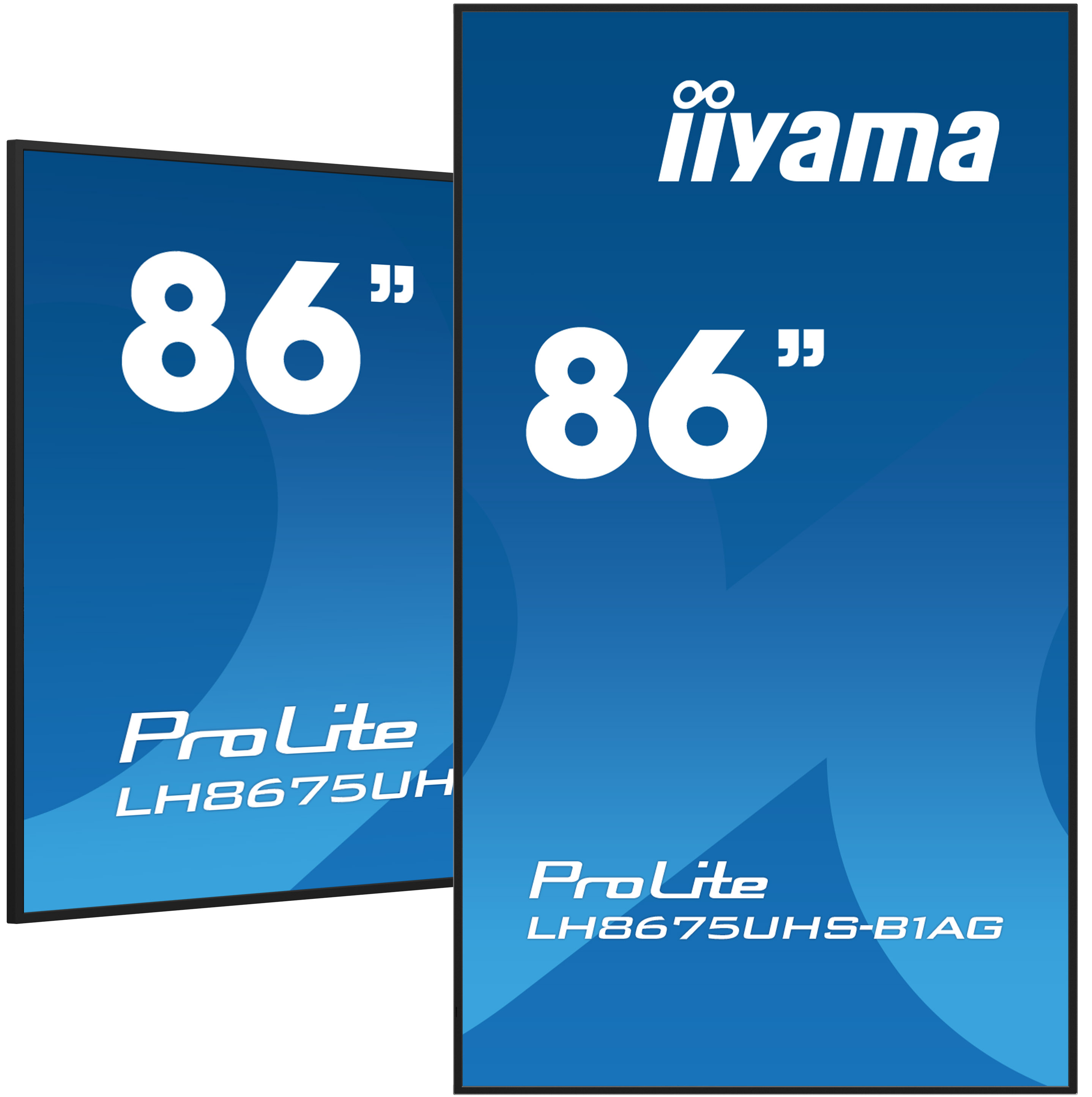 iiyama LH8675UHS-B1AG skilte display Digital fladpaneldisplay 2,17 m (85.6") LCD Wi-Fi 500 cd/m² 4K Ultra HD Sort Indbygget processer Android 11 24/7
