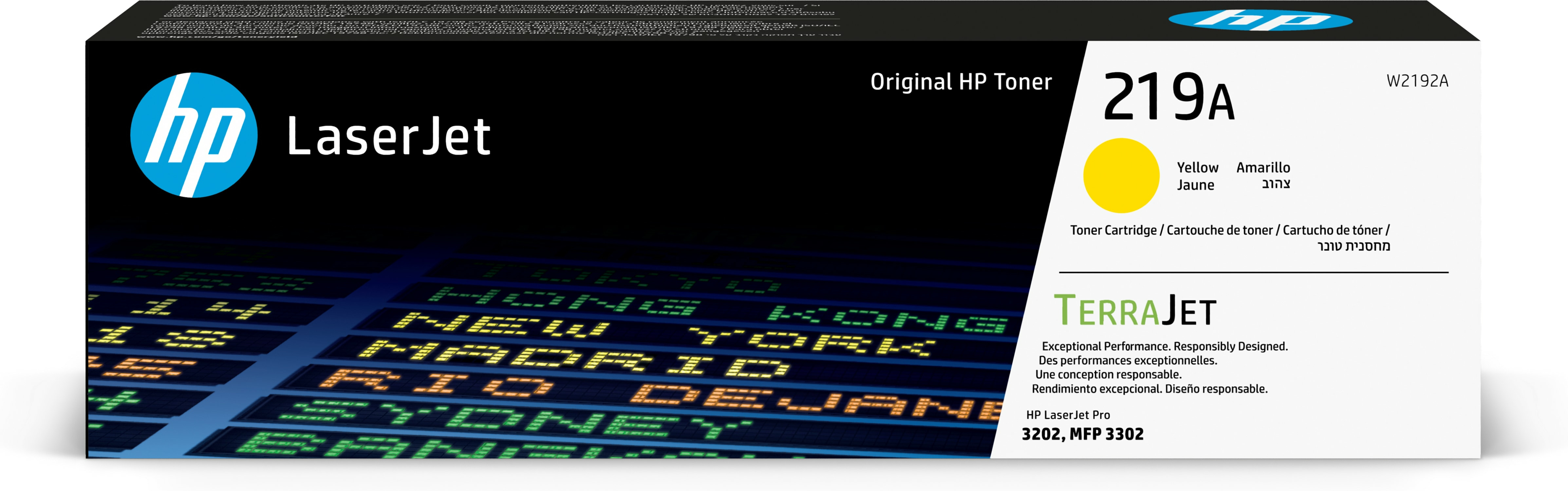 HP 219A original LaserJet-tonerpatron, gul