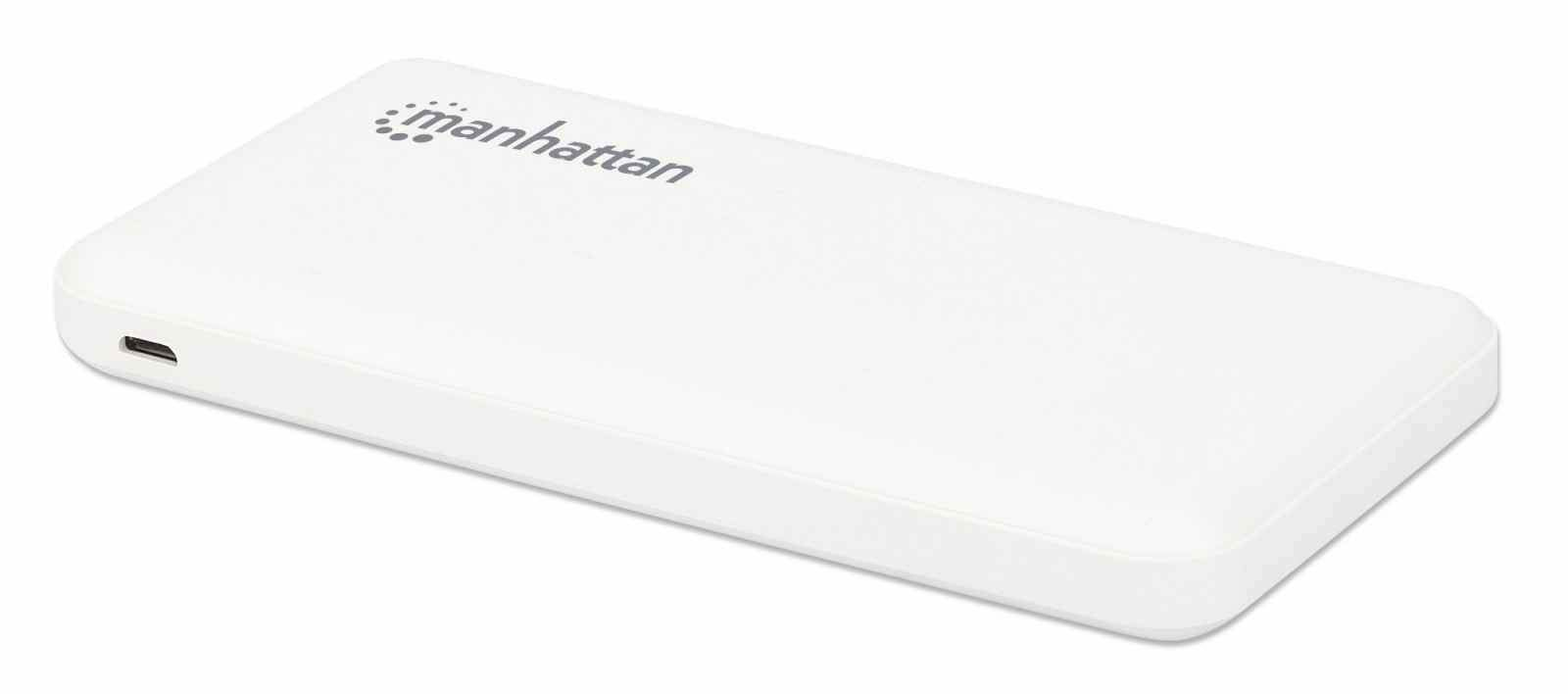 Manhattan 406277 powerbank Lithium polymer (LiPo) 10000 mAh Hvid