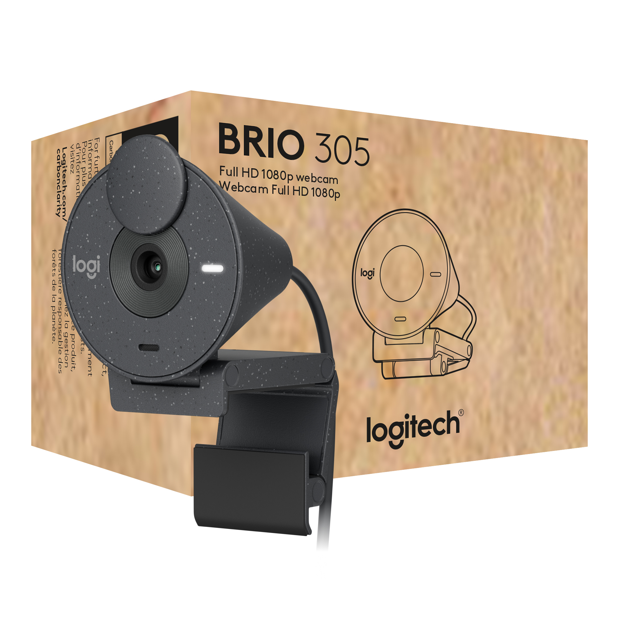 Logitech Brio 305 webcam 2 MP 1920 x 1080 pixel USB-C Grafit
