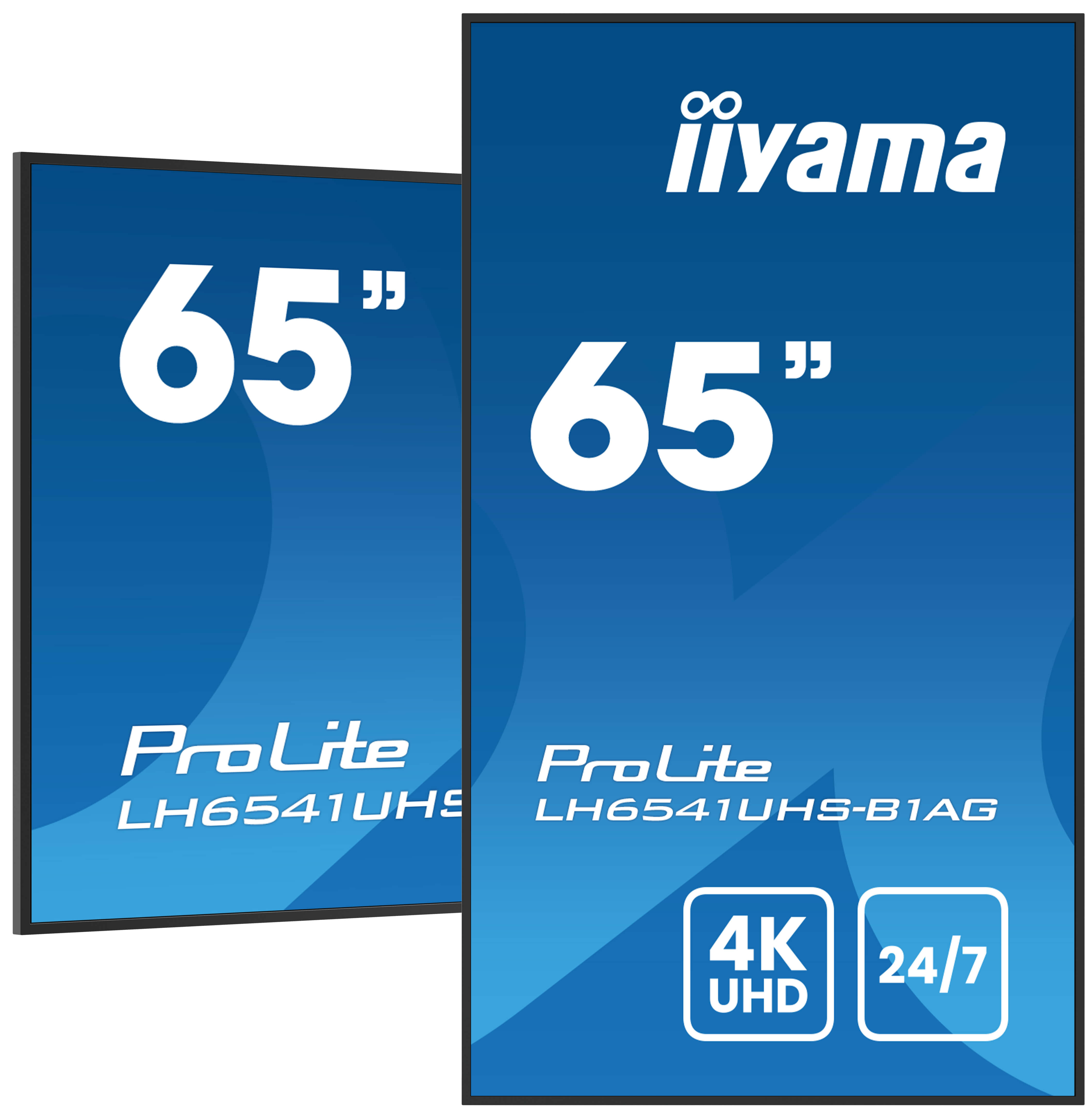 iiyama LH6541UHS-B1AG skilte display 163,8 cm (64.5") LCD 500 cd/m² 4K Ultra HD Sort 24/7