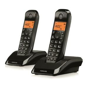 Motorola S12 Duo DECT telefon Nummervisning Sort