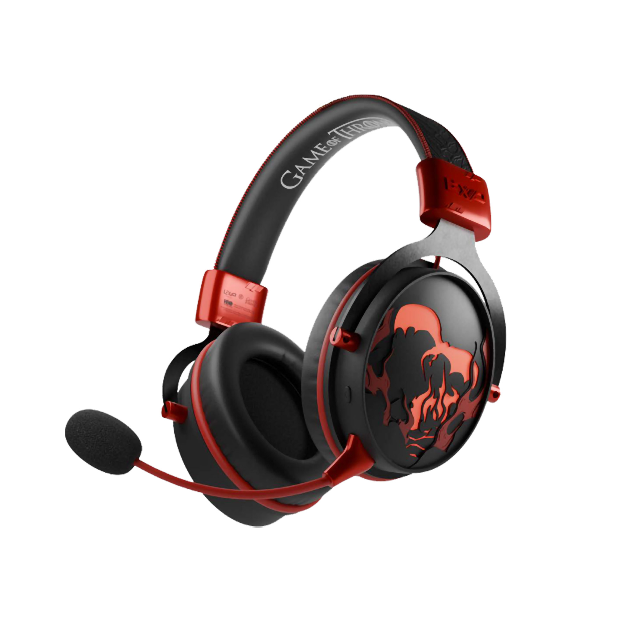 Lexip HBO Game of Thrones Headset Kabel & trådløs Spil Bluetooth Sort, Rød