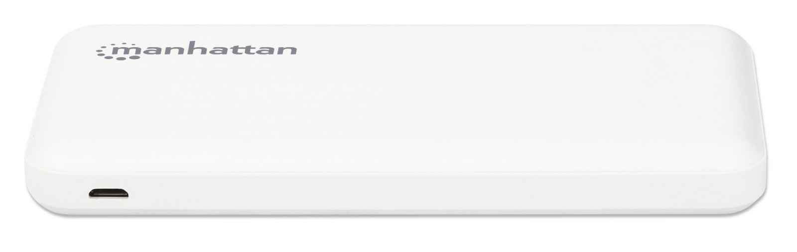 Manhattan 406277 powerbank Lithium polymer (LiPo) 10000 mAh Hvid