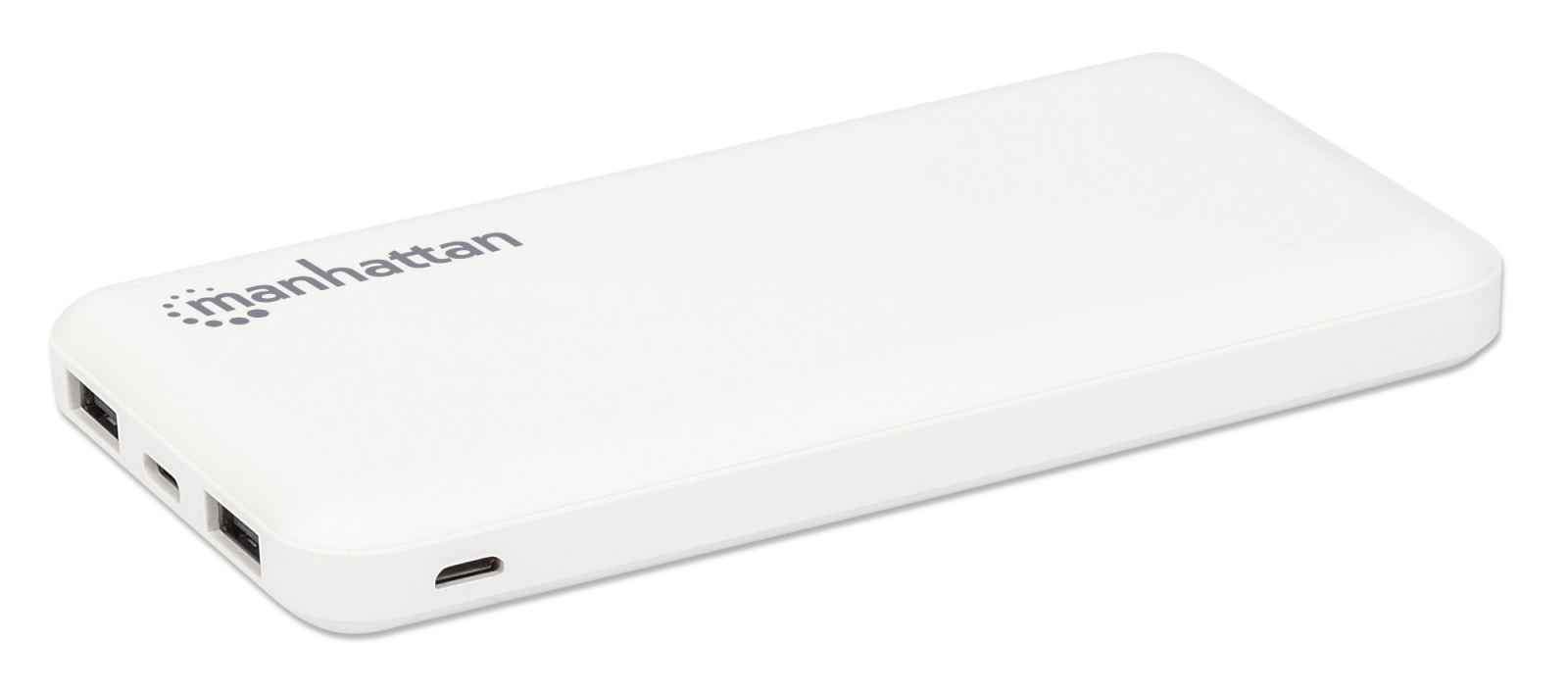 Manhattan 406277 powerbank Lithium polymer (LiPo) 10000 mAh Hvid
