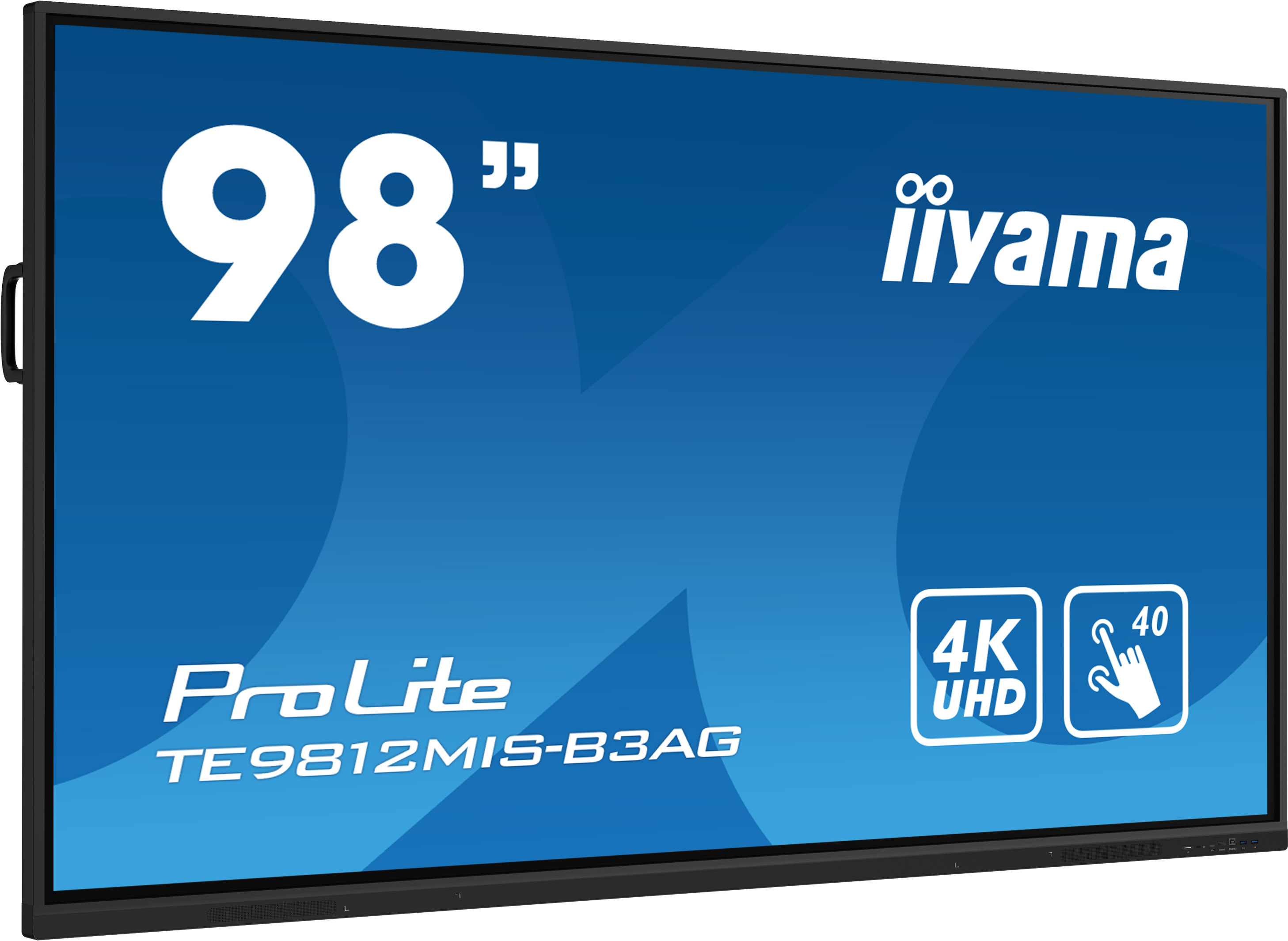iiyama TE9812MIS-B3AG skilte display Kiosk design 2,48 m (97.5") LCD Wi-Fi 400 cd/m² 4K Ultra HD Sort Berøringsskærm Indbygget processer Android 11 24/7
