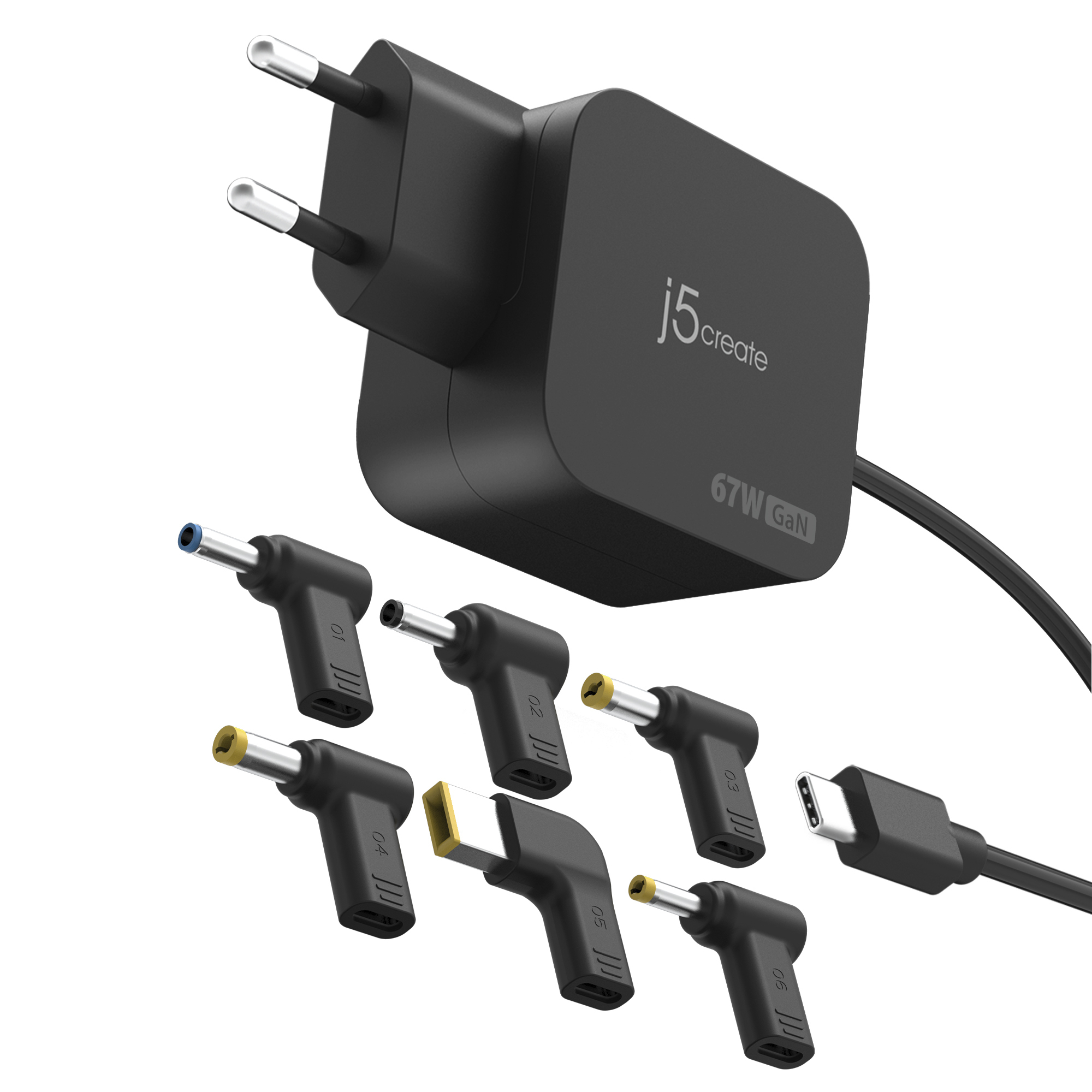 j5create JUP1565DCE-EN oplader til mobil enhed Universel Sort Vekselstrøm Indendørs