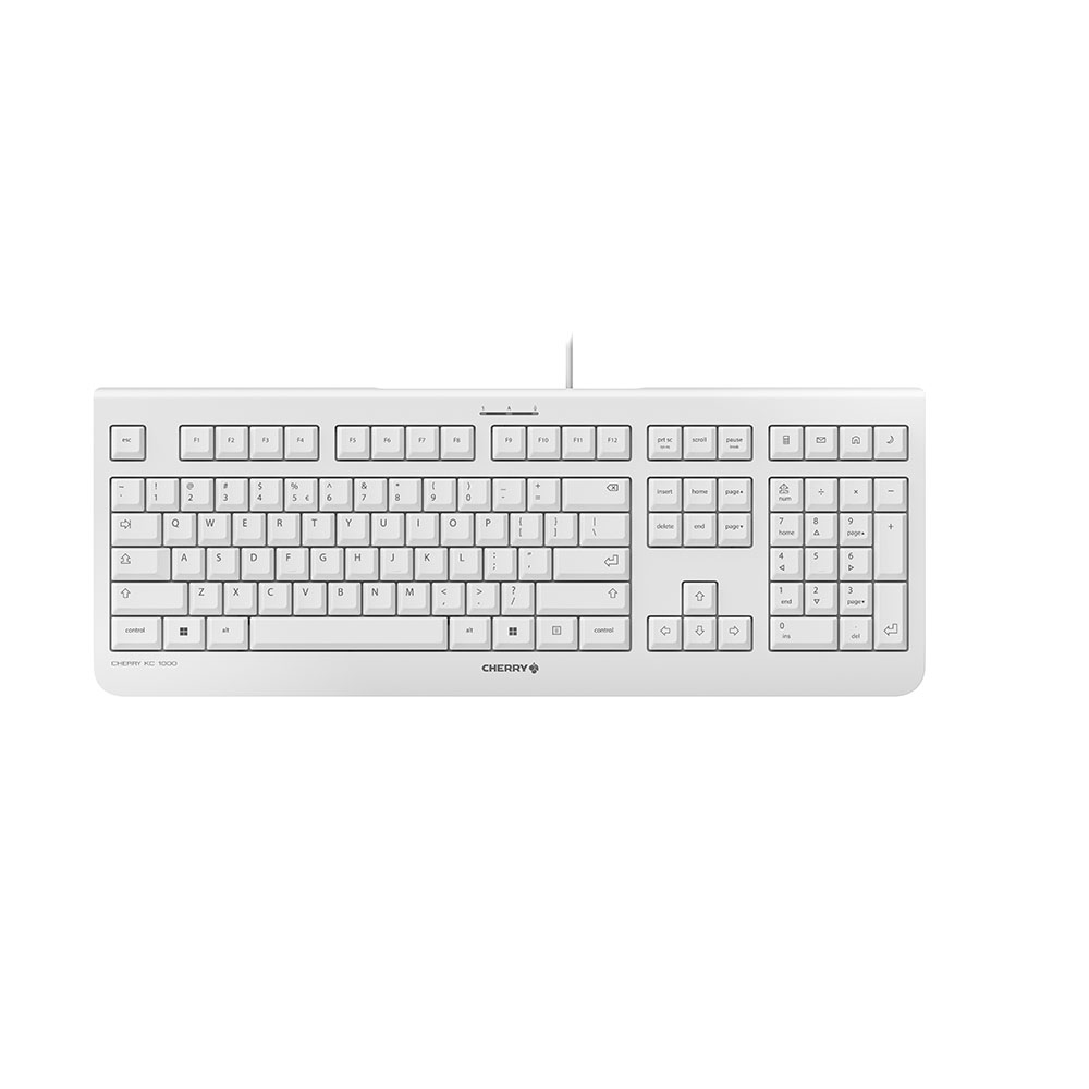 CHERRY KC 1000 tastatur Universel USB QWERTY US engelsk Grå