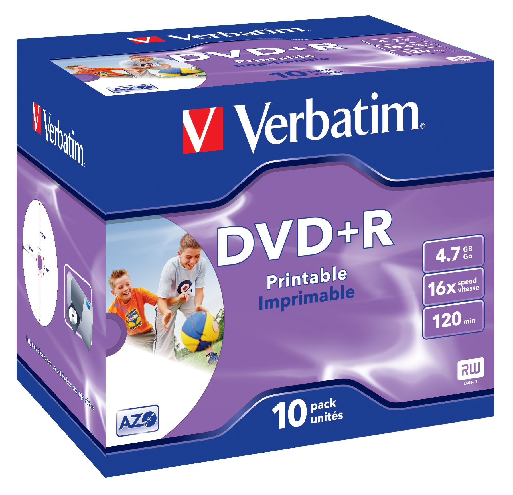 Verbatim 43508 tom DVD 4,7 GB DVD+R 10 stk