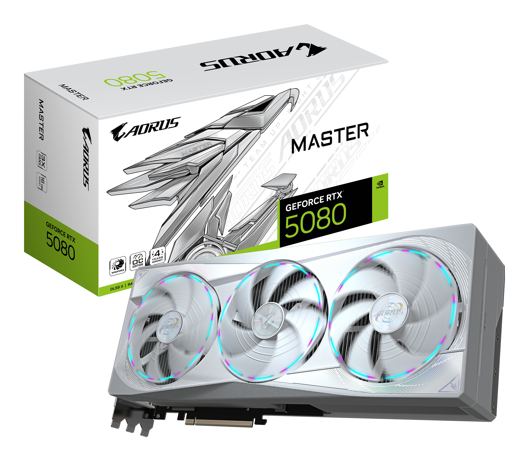 GIGABYTE AORUS GeForce RTX 5080 MASTER ICE 16G NVIDIA 16 GB GDDR7