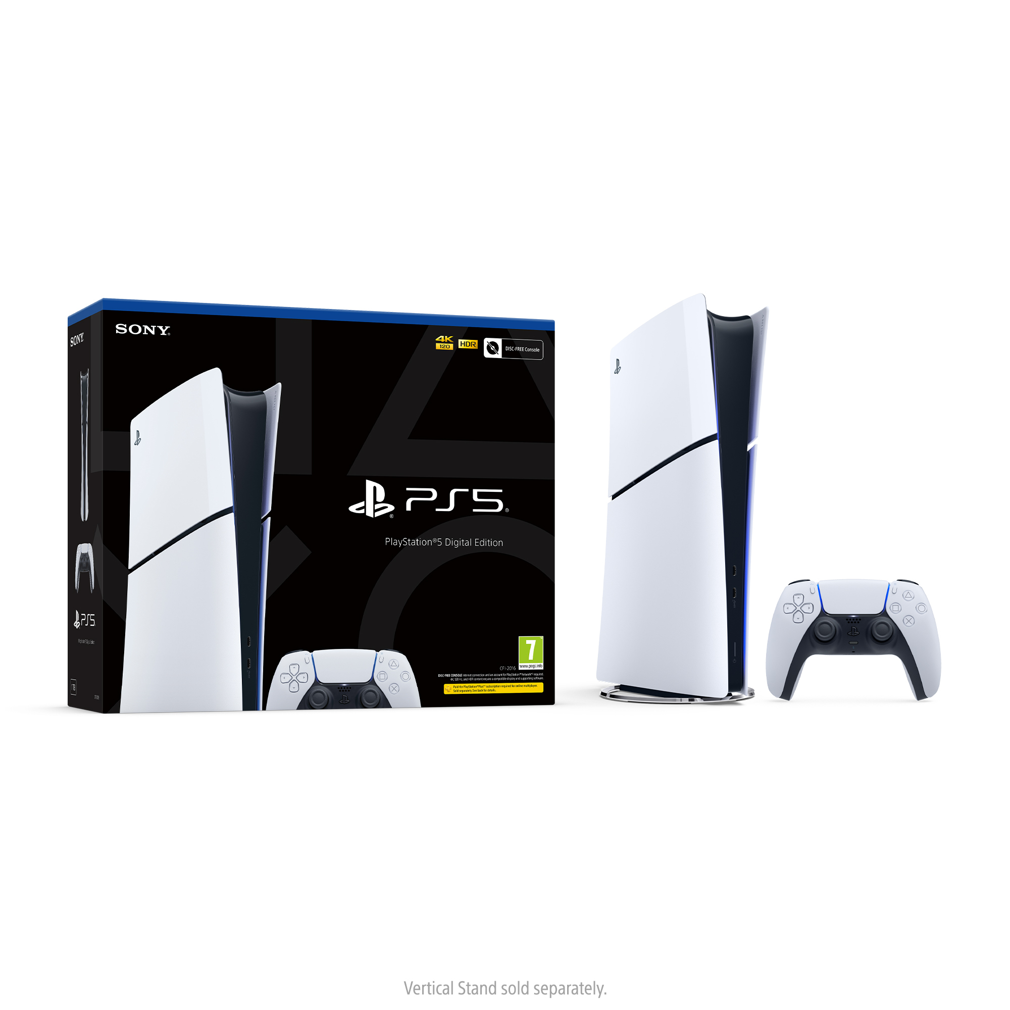 Sony PlayStation 5 Slim Digital 1,02 TB Wi-Fi Sort, Hvid