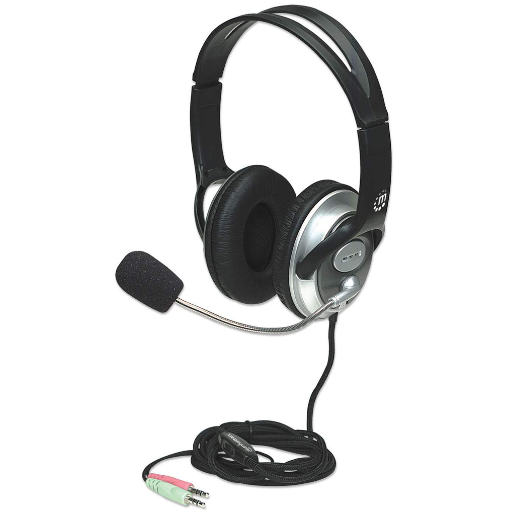 Manhattan 175555 hovedtelefoner/headset Ledningsført Opkald/musik Sort