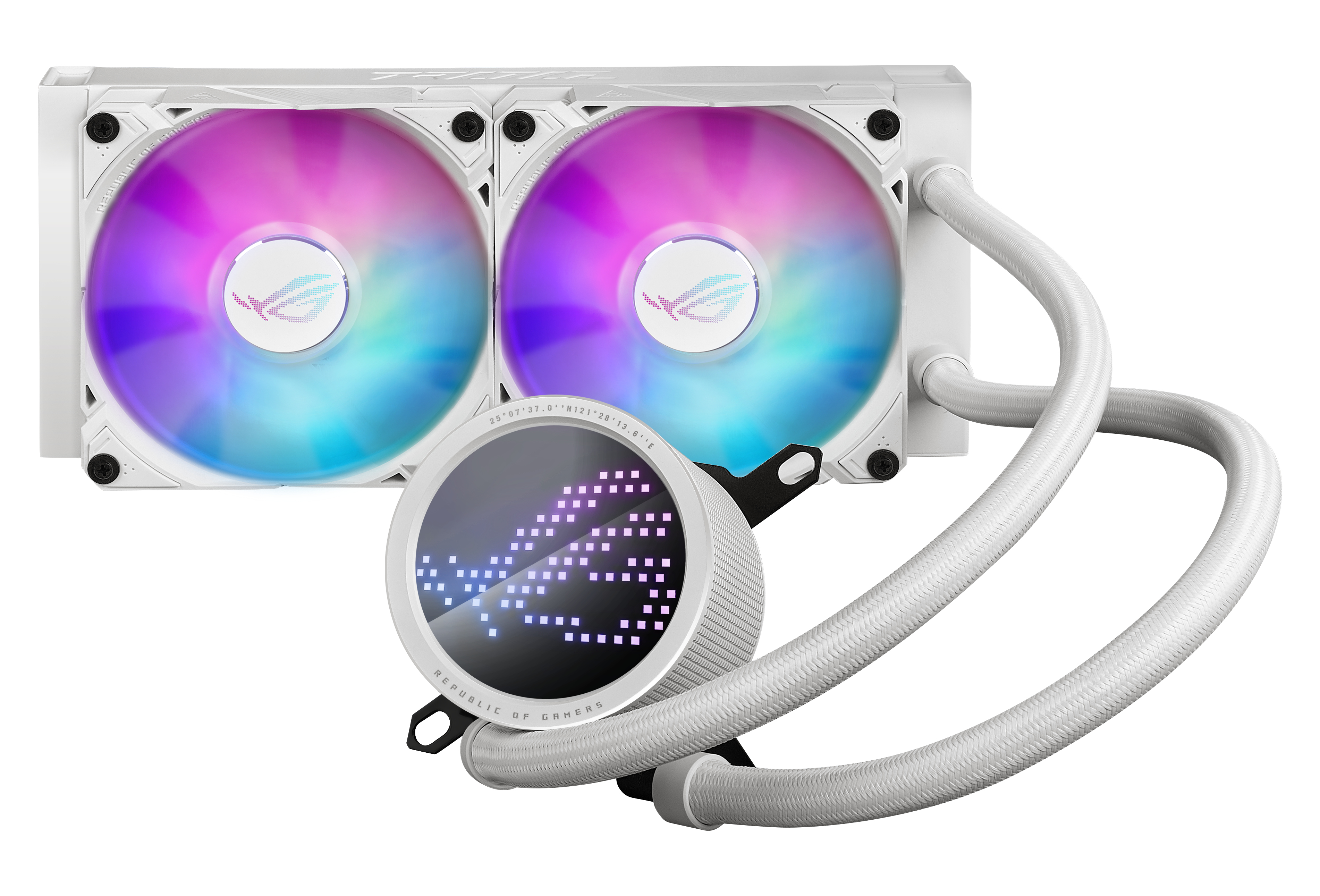 ASUS ROG Ryuo III 240 ARGB White Edition Processor Væskekølingssæt 12 cm Hvid