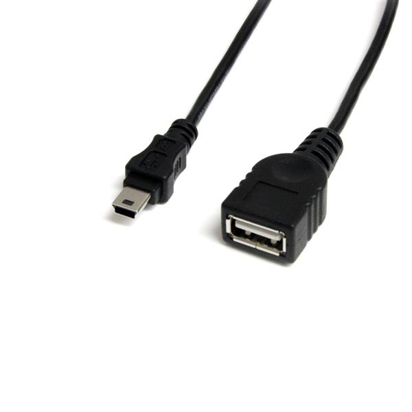 StarTech.com USBMUSBFM1 USB-kabel 0,3 m USB A Mini-USB B Sort