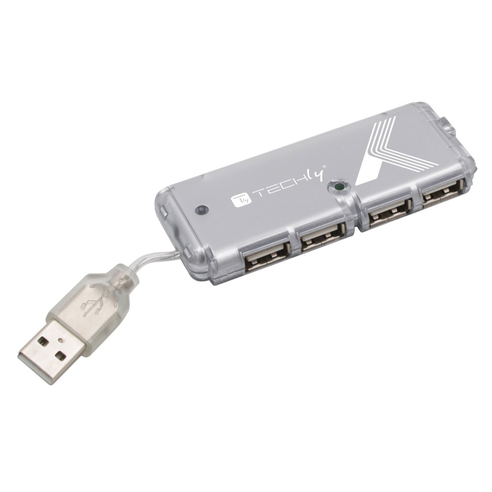 Techly IUSB2-HUB599TY interface hub USB 2.0 480 Mbit/s Grå