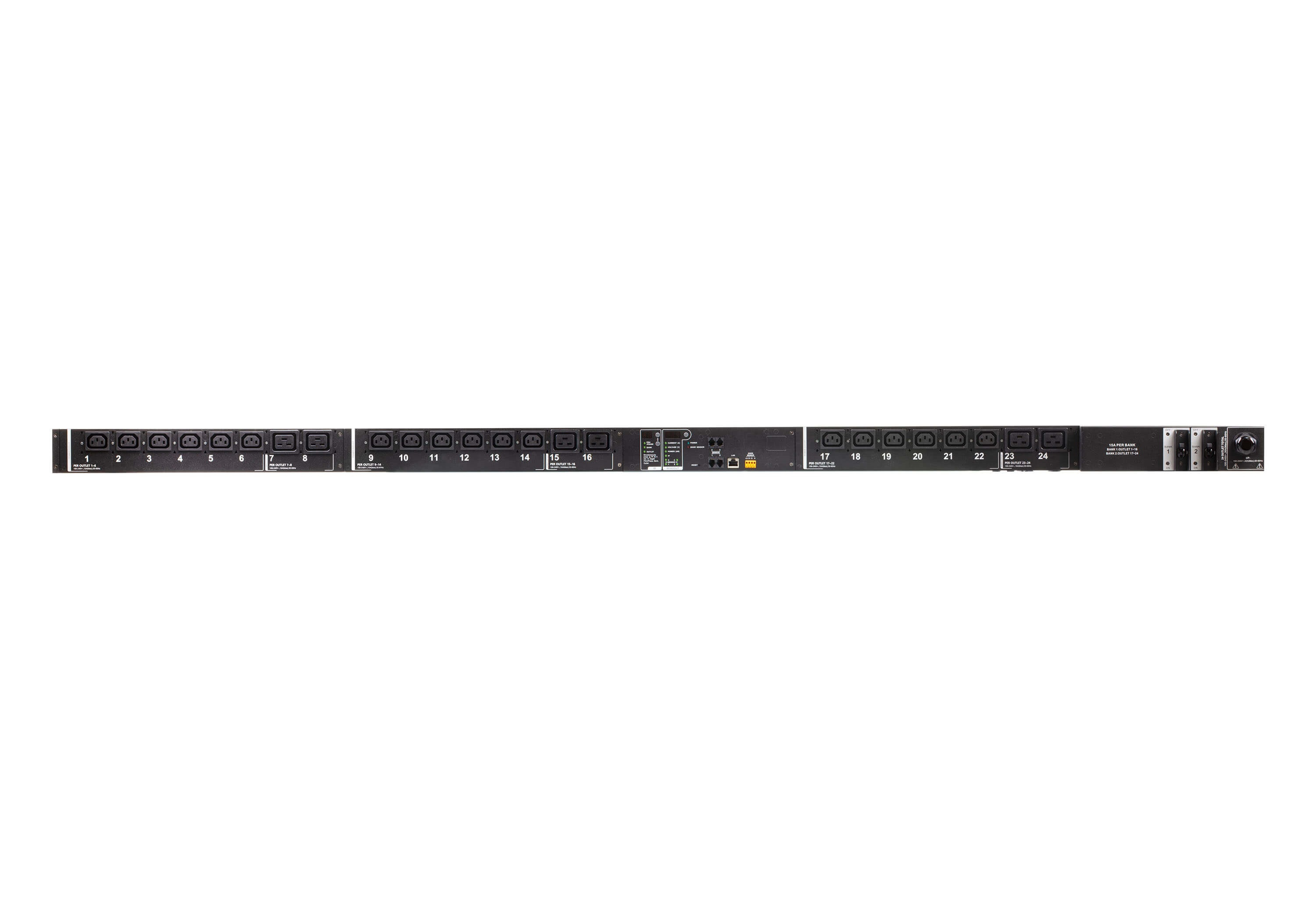 ATEN PE8324G3 strømforsyningsenhed (PDU) 24 AC stikkontakt(er) Sort