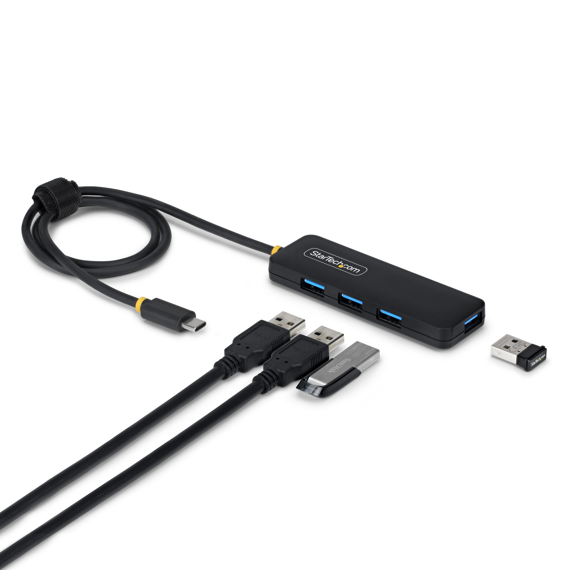 StarTech.com H5C4A-USB-HUB-2 interface hub USB 3.2 Gen 1 (3.1 Gen 1) Type-C 5000 Mbit/s Sort