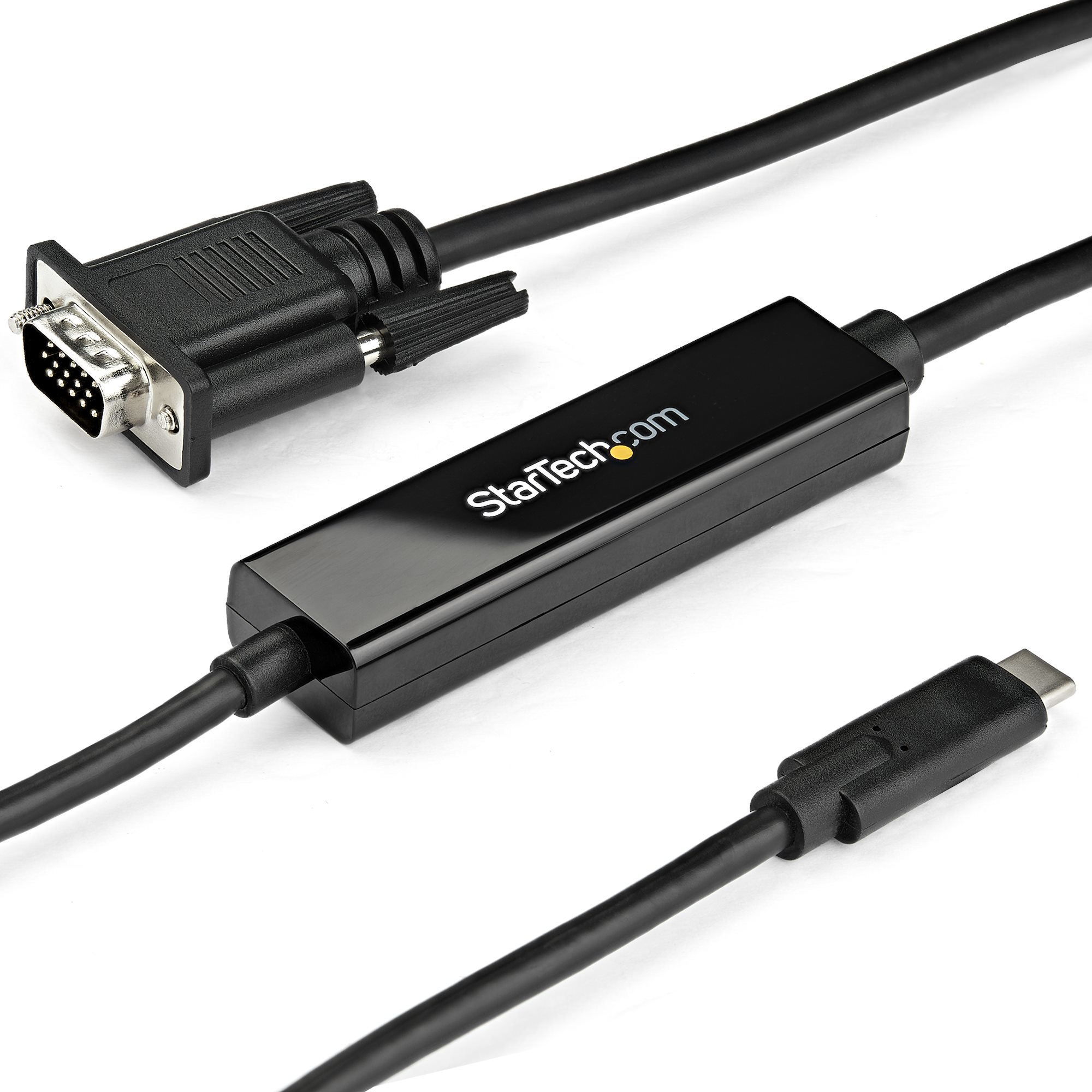 StarTech.com CDP2VGAMM1MB videokabel adapter 1 m USB Type-C VGA (D-Sub) Sort