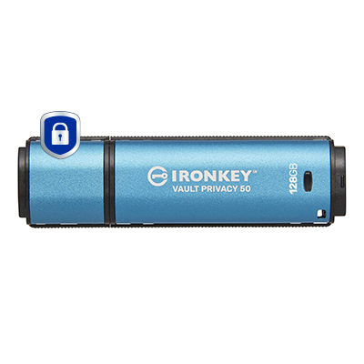 Kingston Technology IronKey 128GB Vault Privacy 50 AES-256 krypteret, FIPS 197