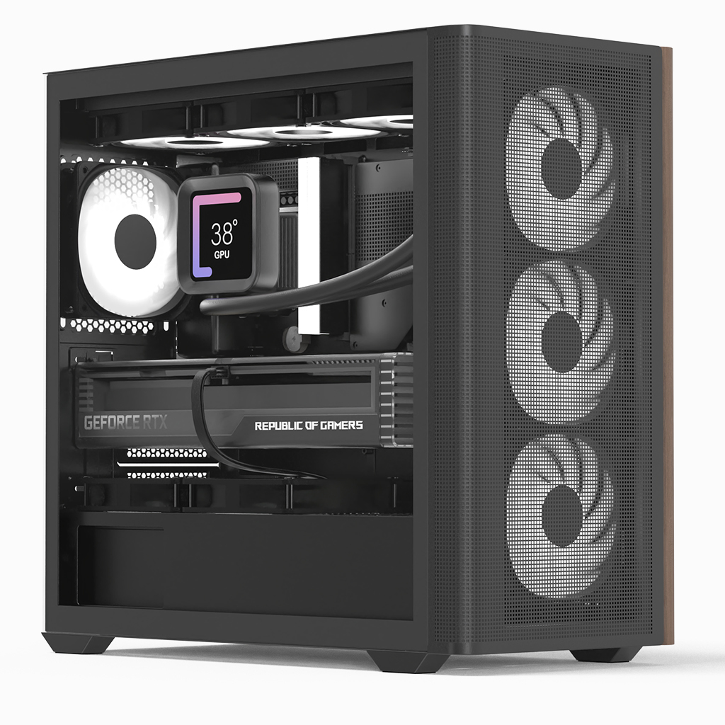 Aerocool D301A Mini Tower Sort, Træ