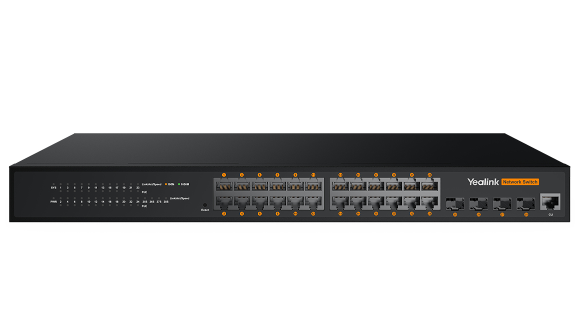 Yealink RCH240 Administreret L2+ Gigabit Ethernet (10/100/1000) Strøm over Ethernet (PoE) Sort