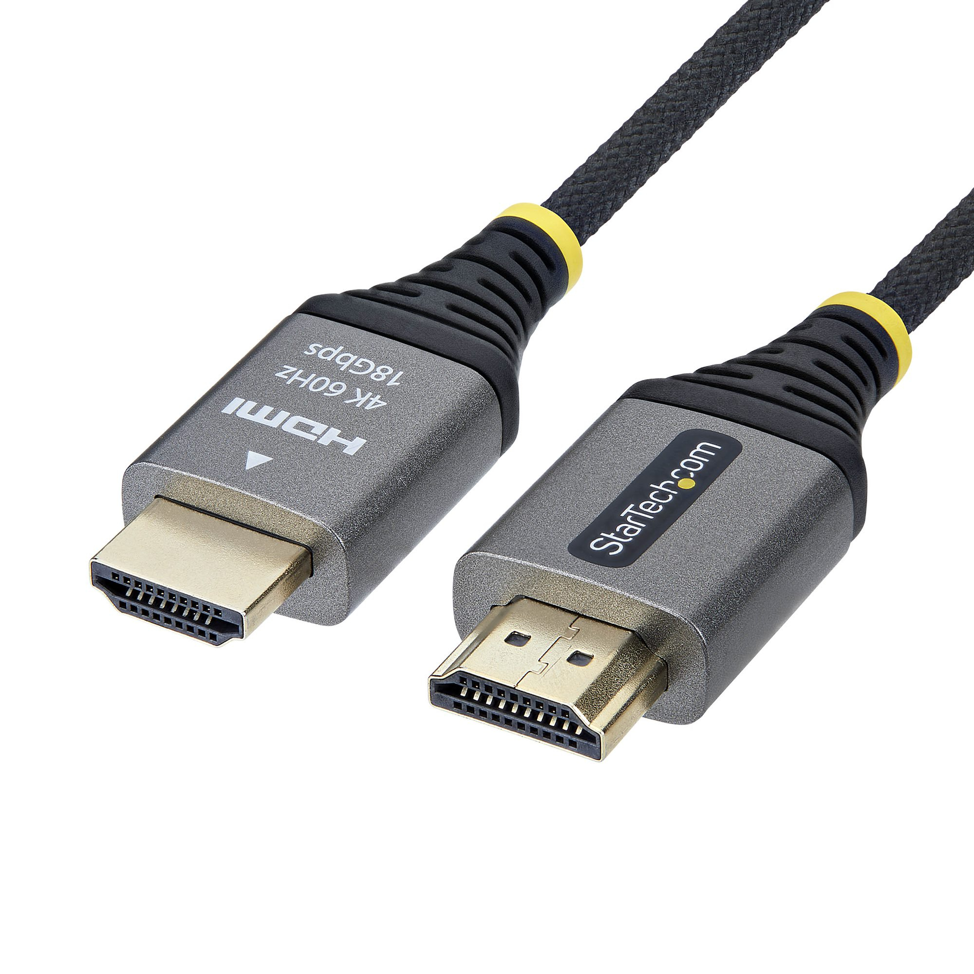 StarTech.com HDMI2-FLEX-4K60-2M HDMI-kabel HDMI Type A (Standard) Sort, Sølv