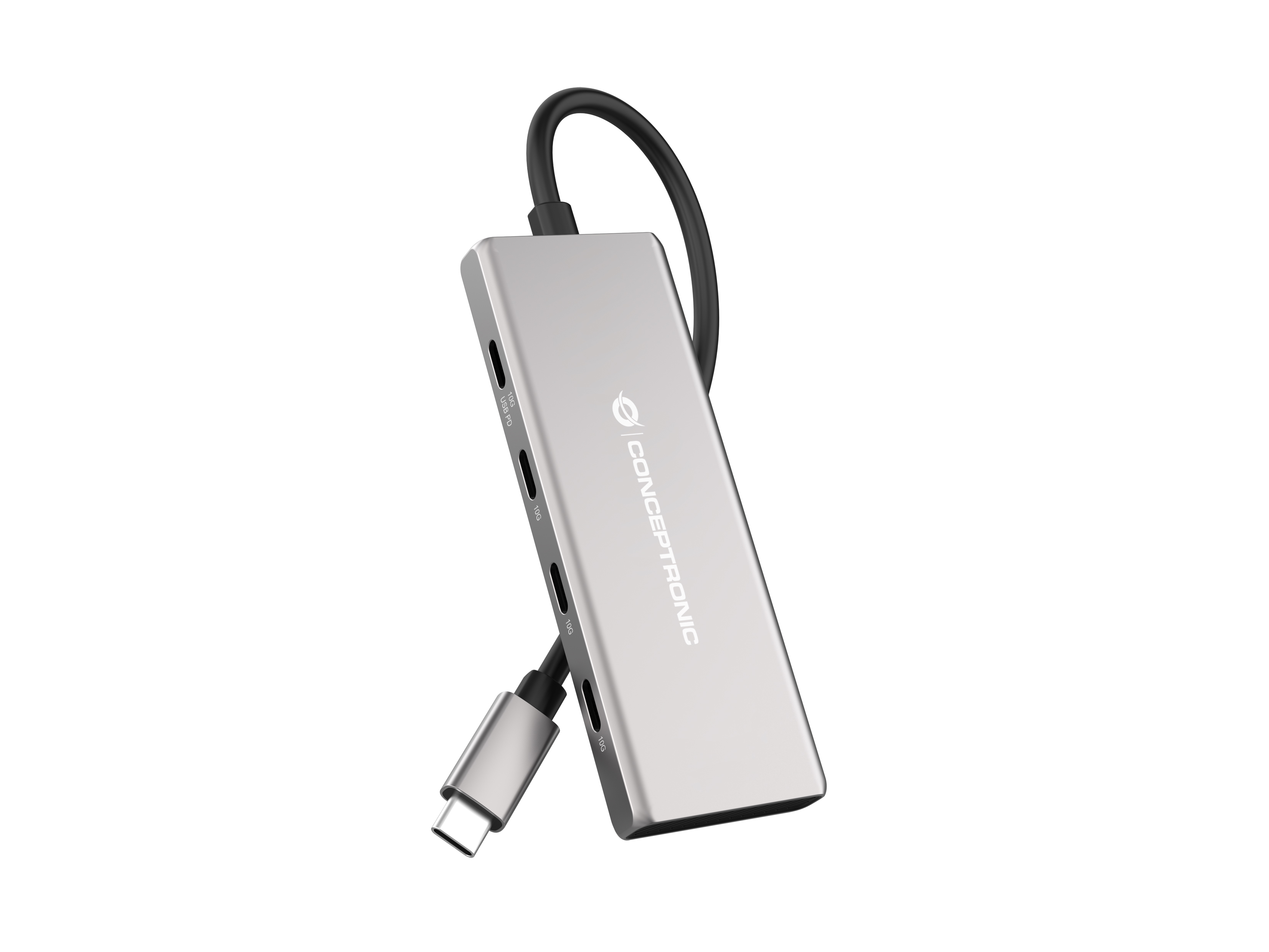 Conceptronic HUBBIES17G interface hub USB 3.2 Gen 2 (3.1 Gen 2) Type-C 10000 Mbit/s Grå