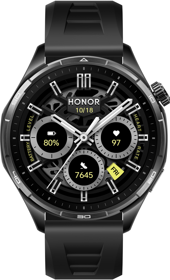 Honor Watch 6 3,71 cm (1.46") AMOLED 46.5 mm Digital 464 x 464 pixel Berøringsskærm Sort GPS (satellit)