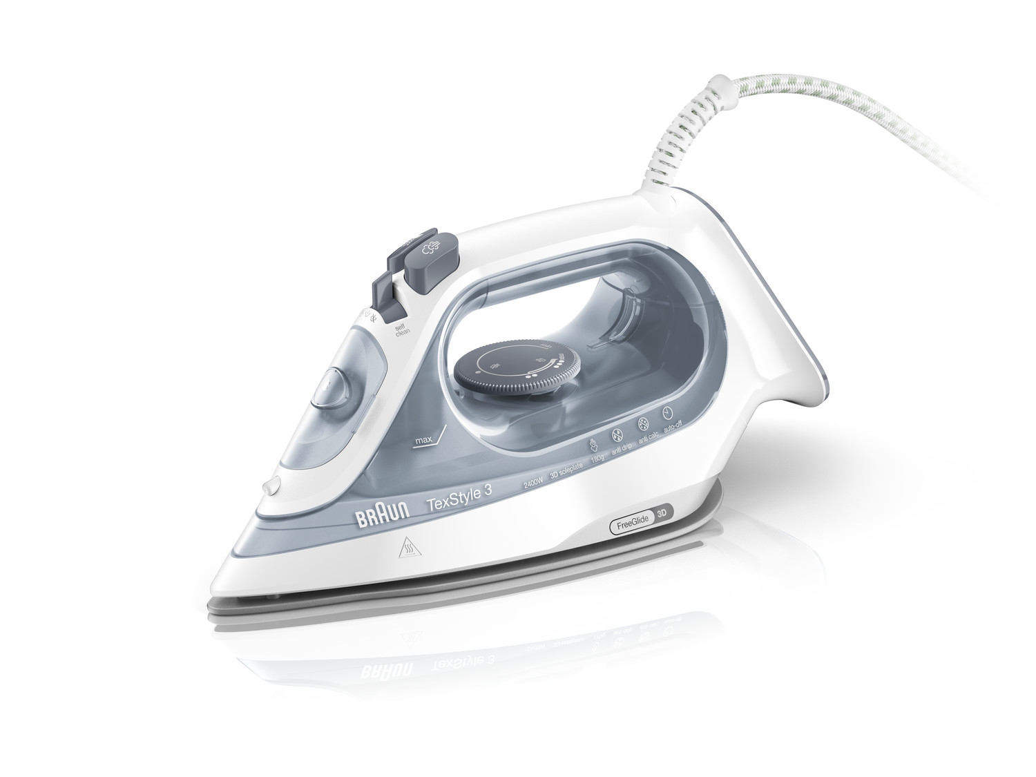 Braun TexStyle 3 SI3054GY Dampstrygejern Keramisk strygesål 2400 W Grå