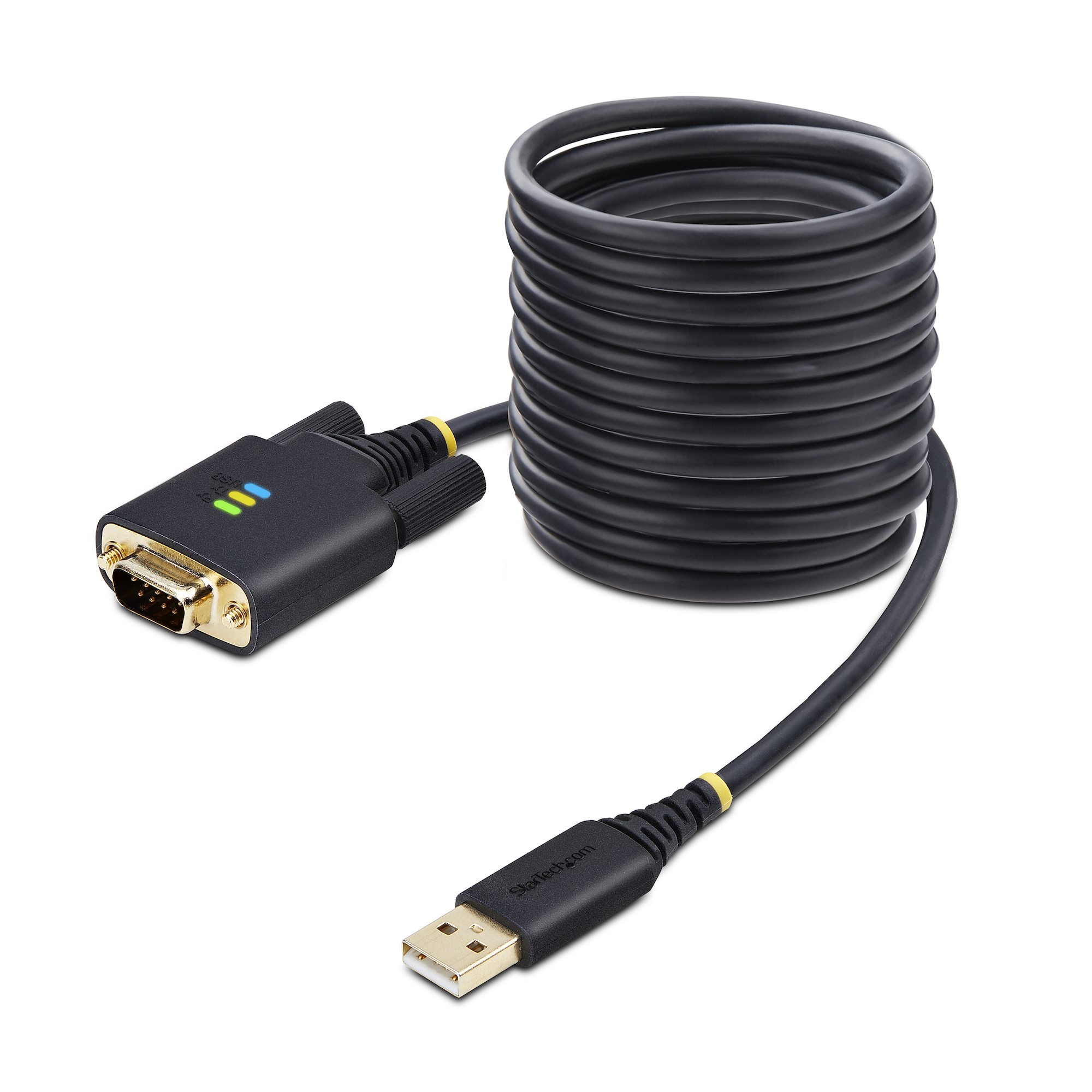 StarTech.com 1P10FFC-USB-SERIAL serielkabel Sort 3 m USB Type-A DB-9