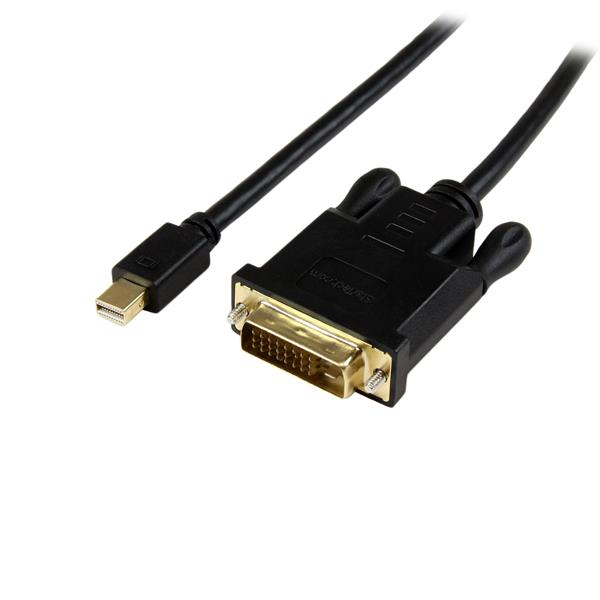 StarTech.com MDP2DVIMM3BS videokabel adapter 0,9 m Mini DisplayPort DVI-D Sort