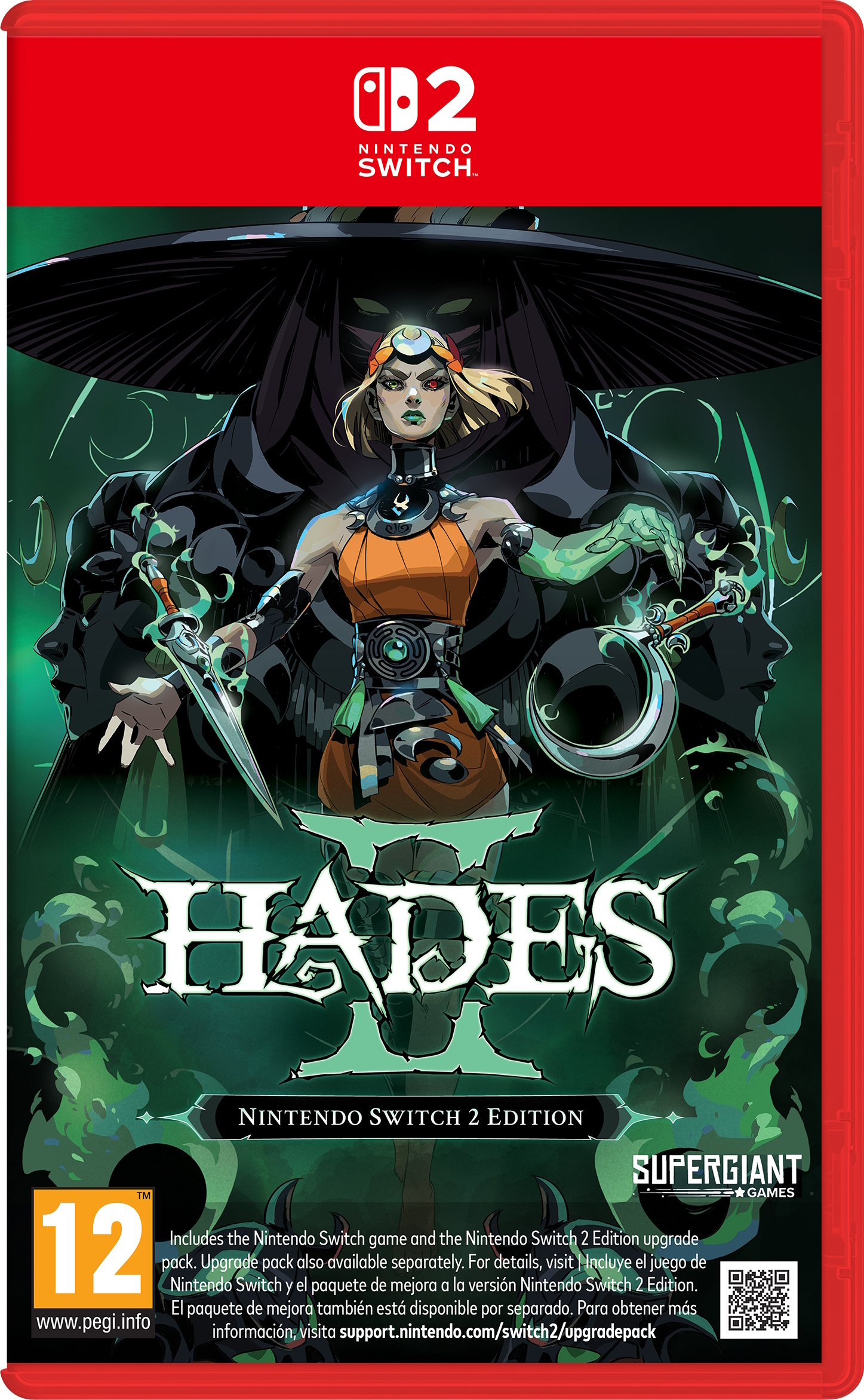 Nintendo Hades II, Switch 2 Standard Forenklet kinesisk, Traditionelt kinesisk, Tysk, Engelsk, Spansk, Fransk, Italiensk, Japansk, Koreansk, Portugisisk, Russisk Nintendo Switch 2